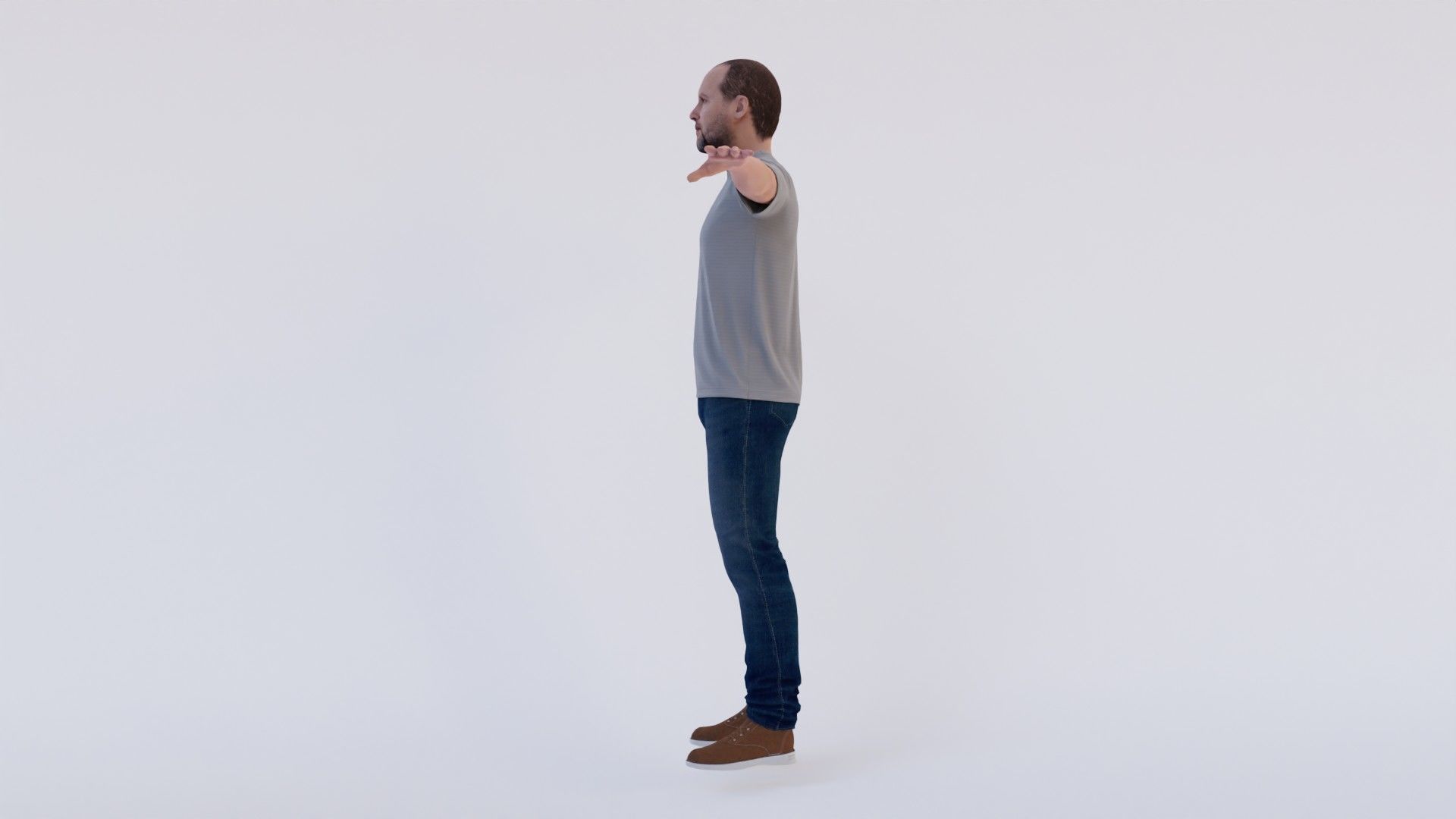 Collection 7 rigged humans textured Low-poly 3D model_10