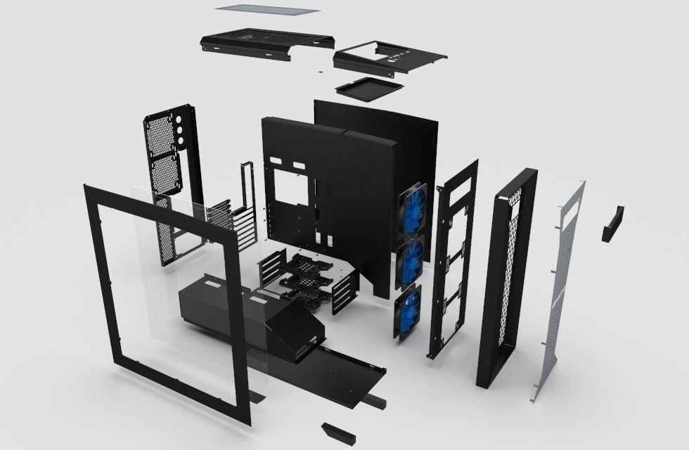 Cluster PC Case 3D model_1