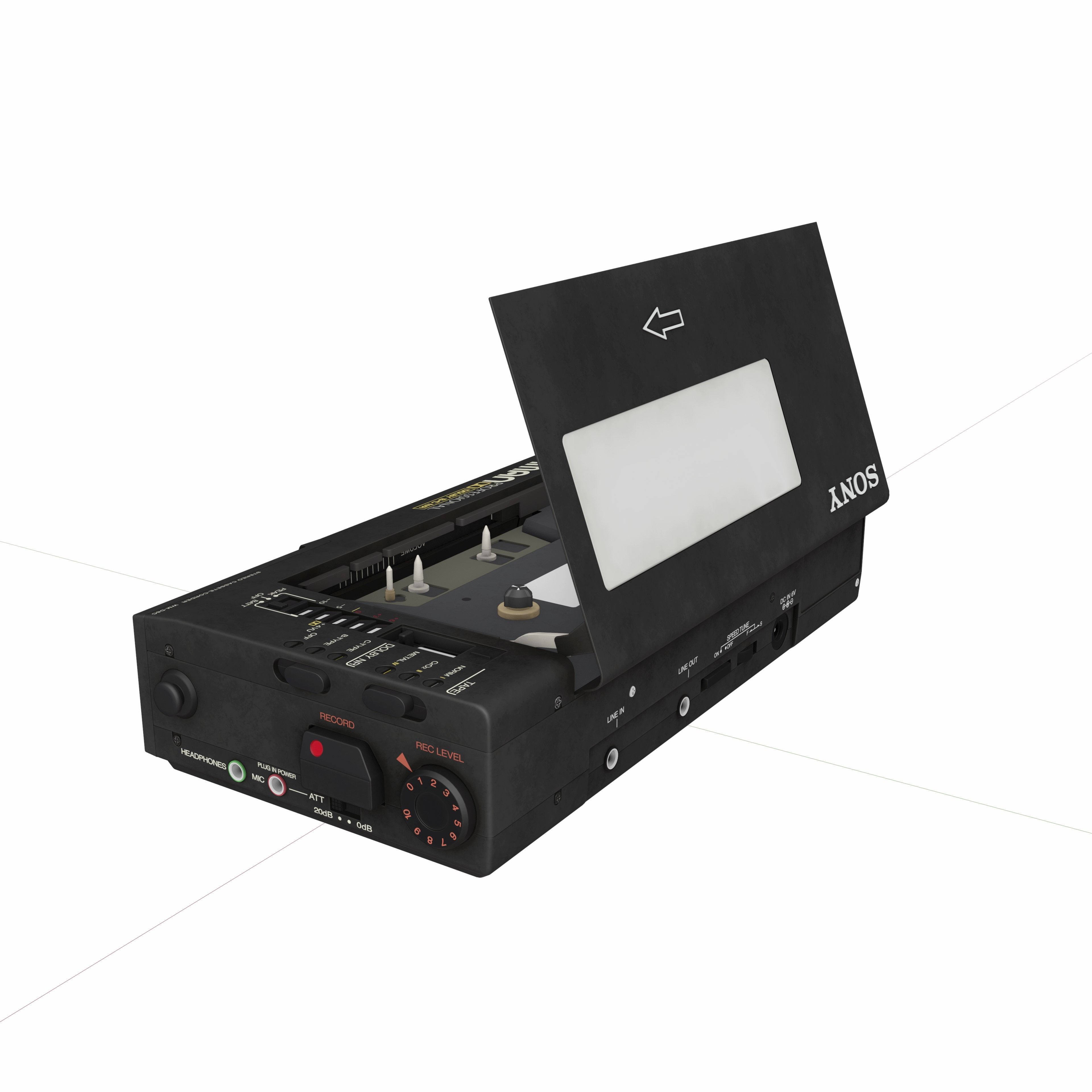 Sony WM-D6C Walkman Cassette Player 3D model_11