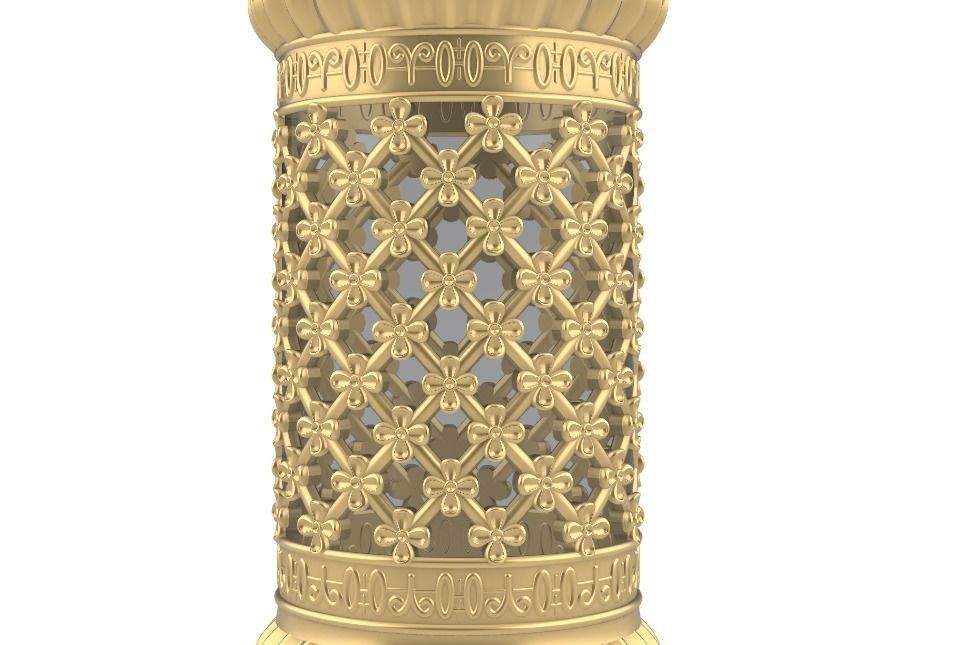 Mughal Ceiling Mount Light 3D print model_5