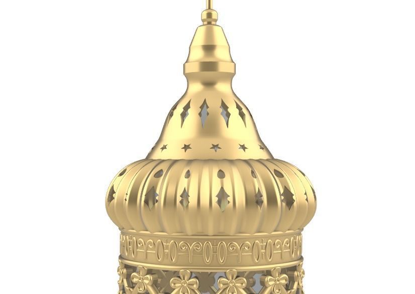 Mughal Ceiling Mount Light 3D print model_7
