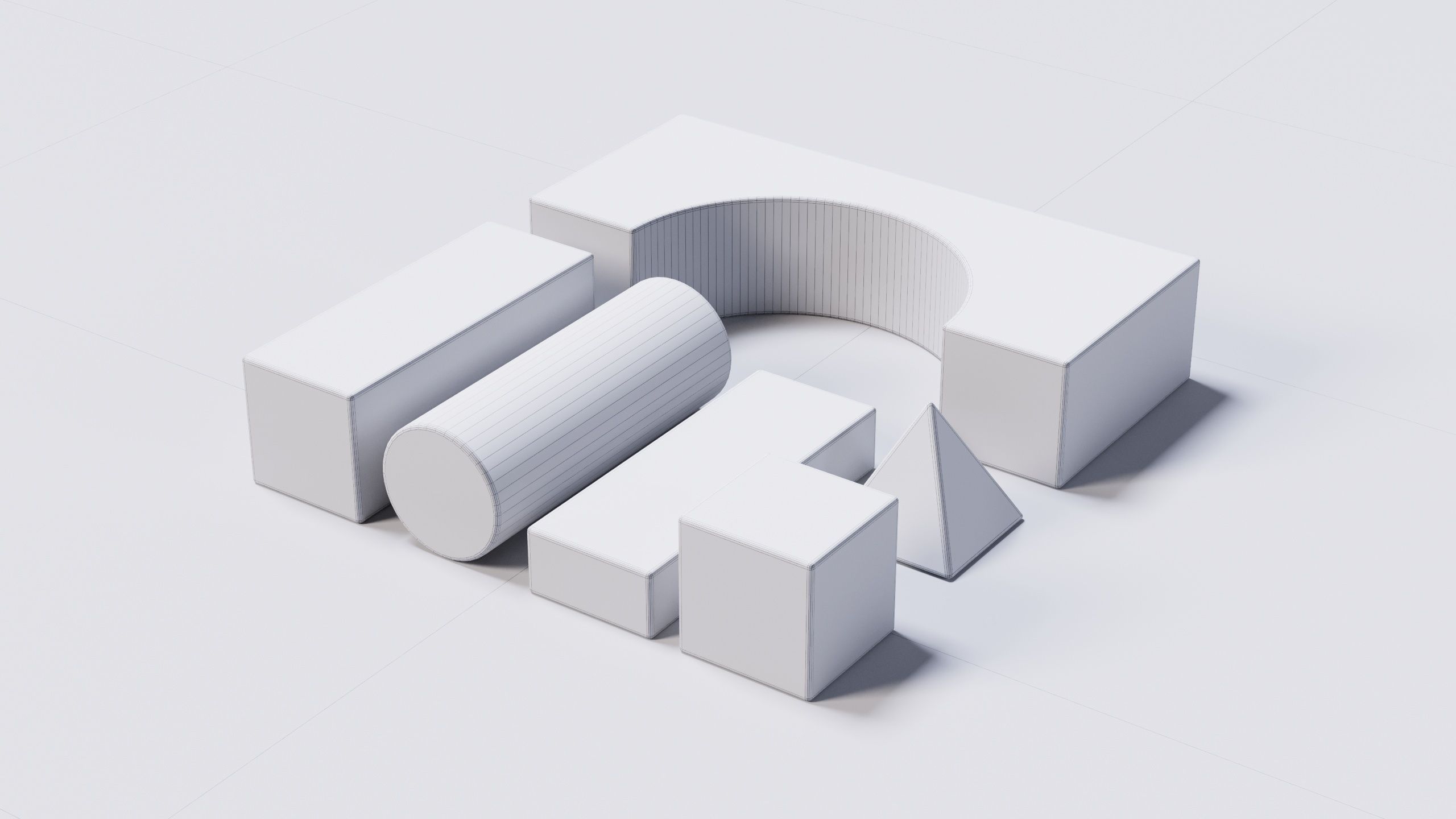 Wooden Blocks Toy Fortress 3D model_18