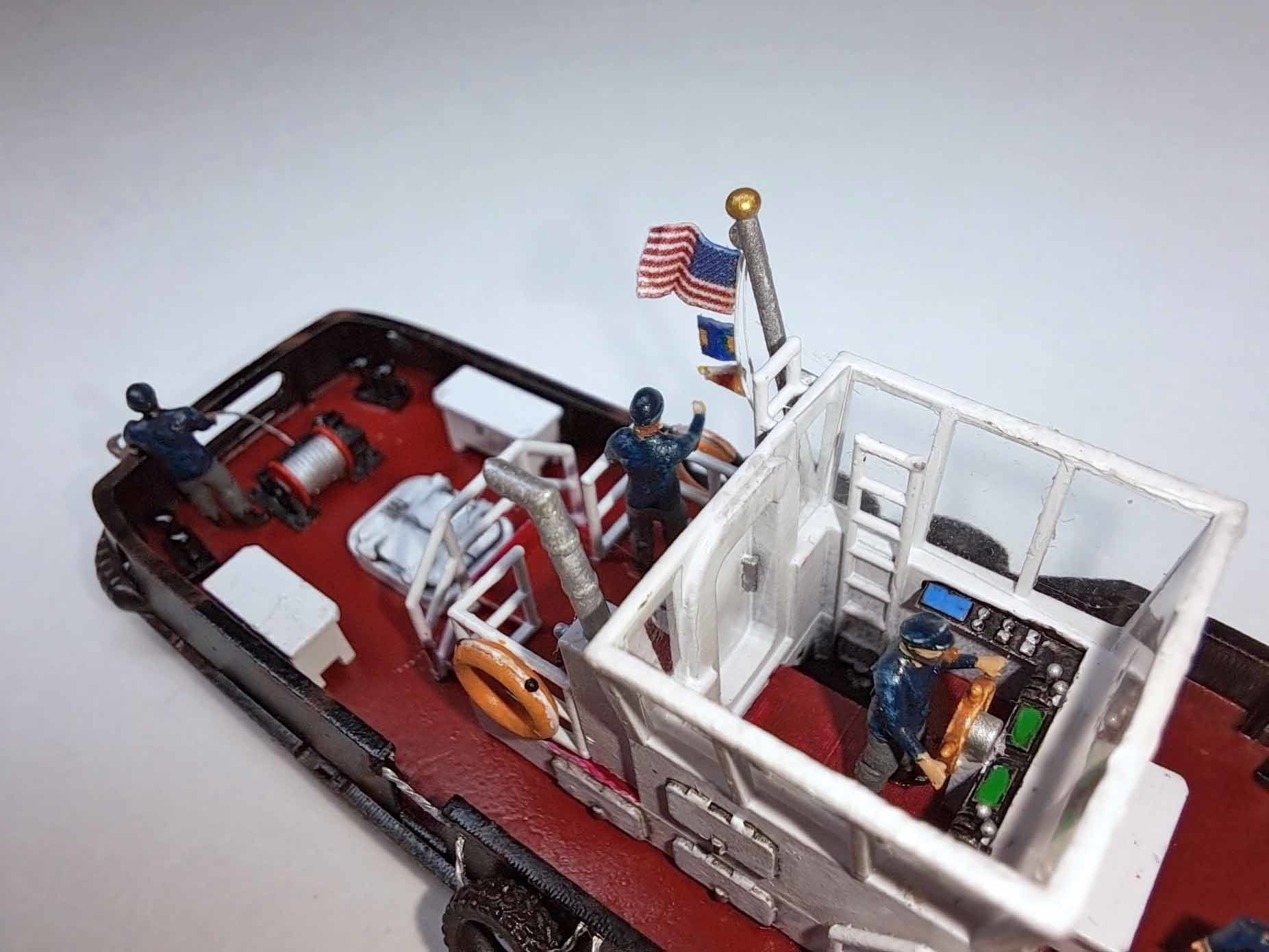 N Scale Tugboat with Sailors 3D model_4