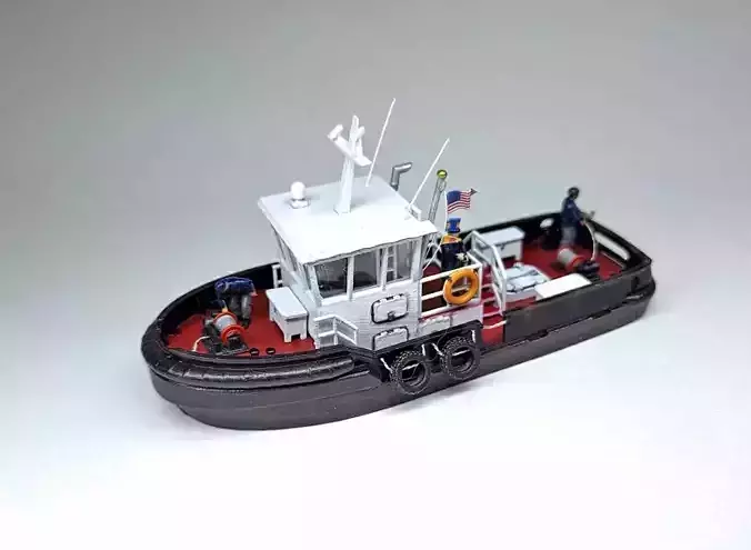 N Scale Tugboat with Sailors