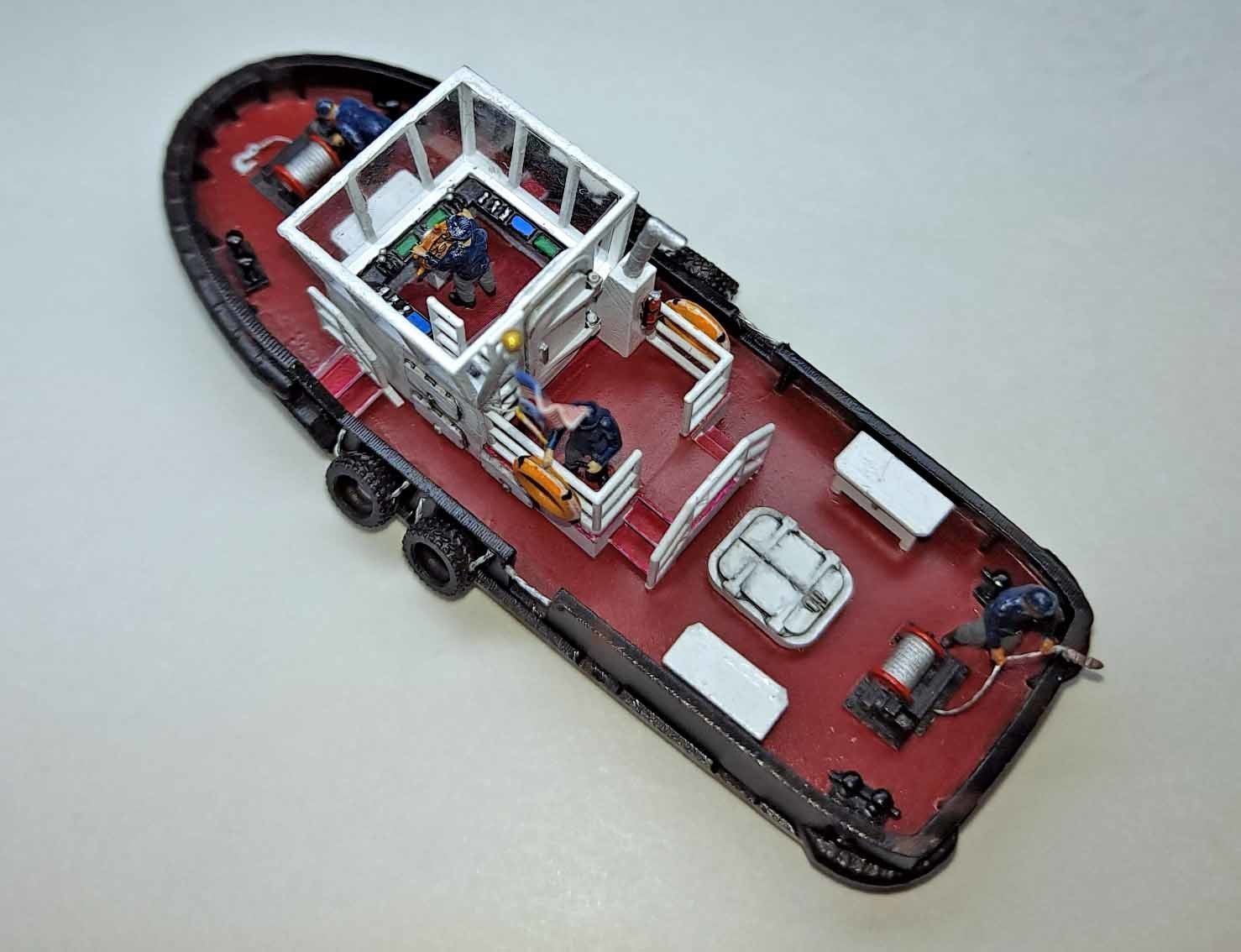 N Scale Tugboat with Sailors 3D model_7