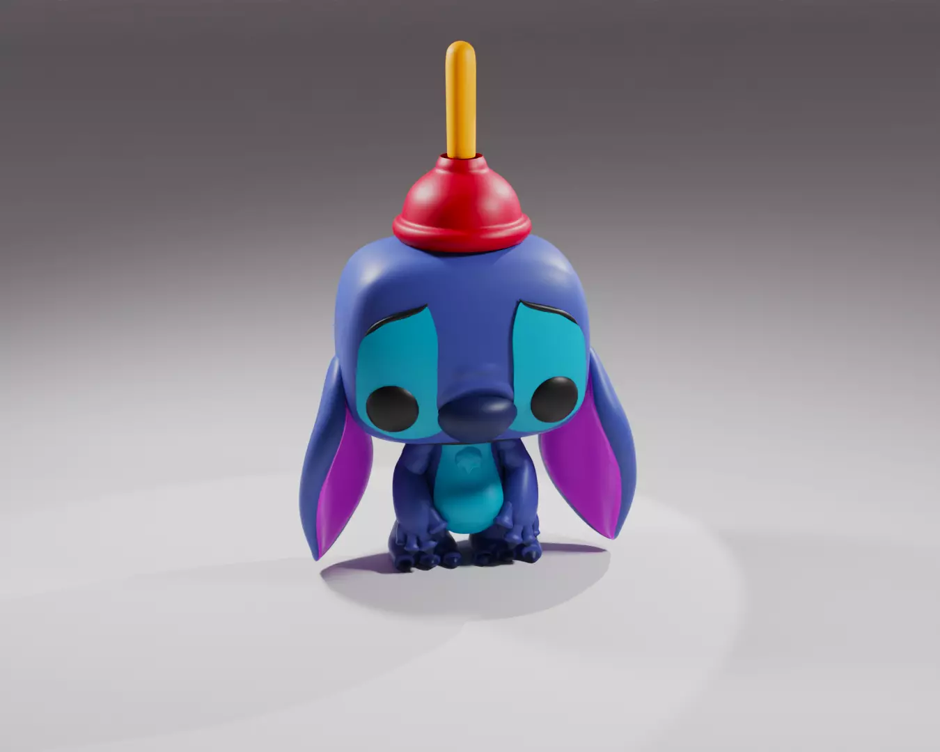 Lilo and Stitch Stitch with Plunger Funko Pop 3D print model