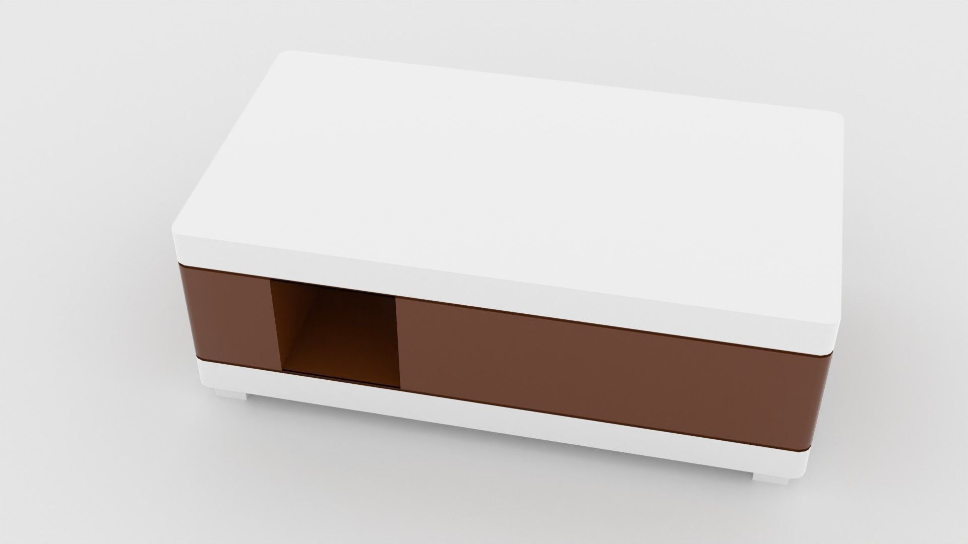 coffee table collection Low-poly 3D model_9
