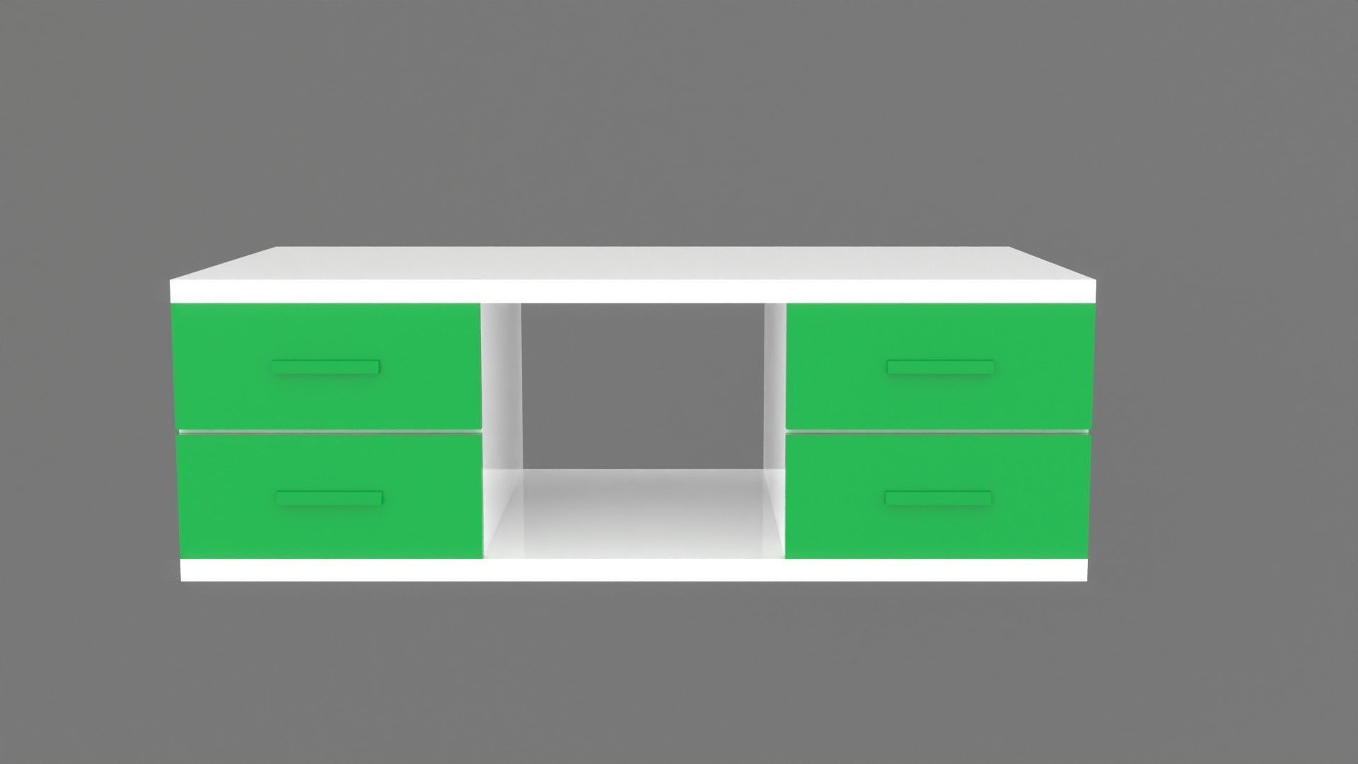 coffee table collection Low-poly 3D model_18