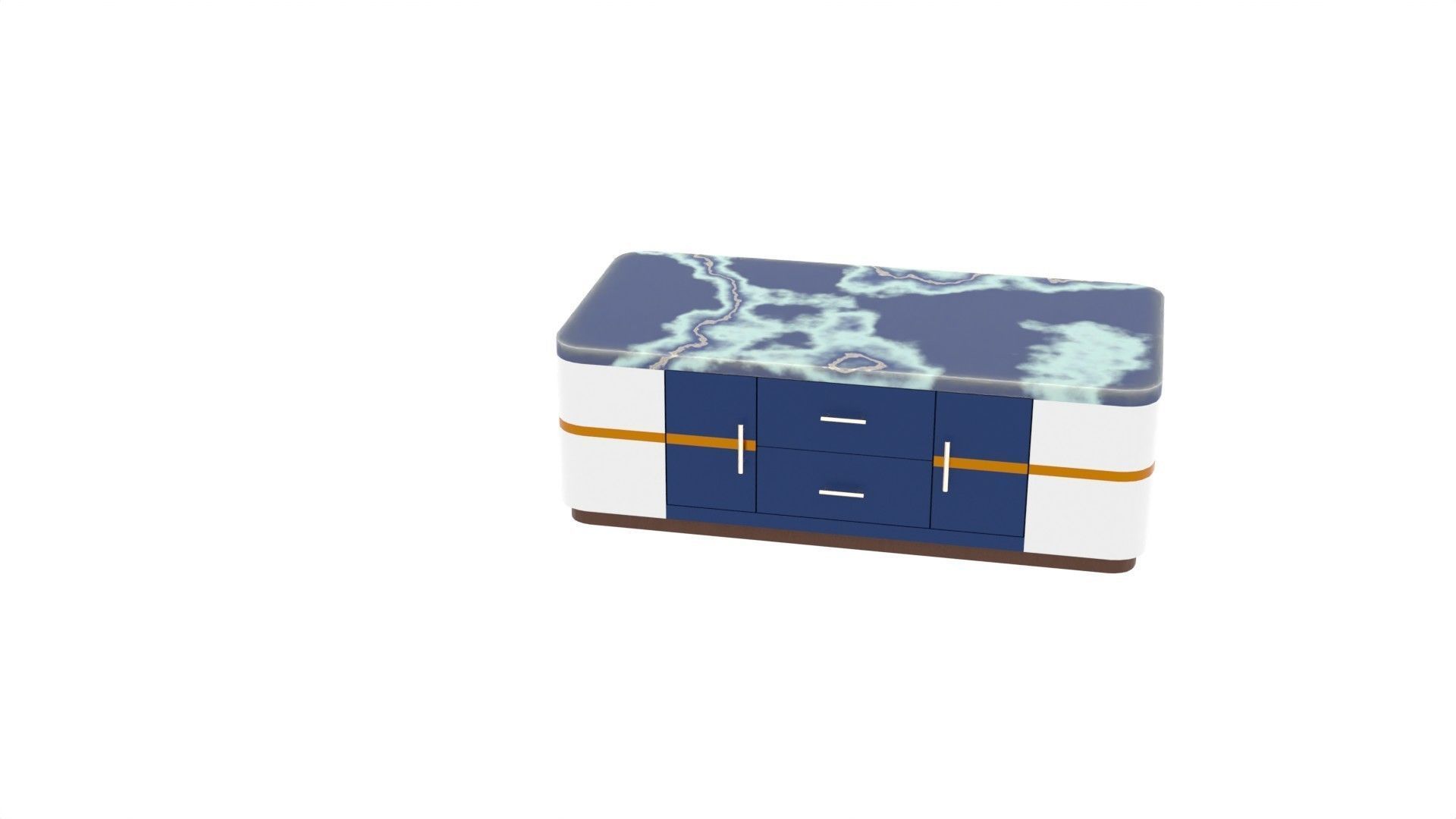 coffee table collection Low-poly 3D model_5