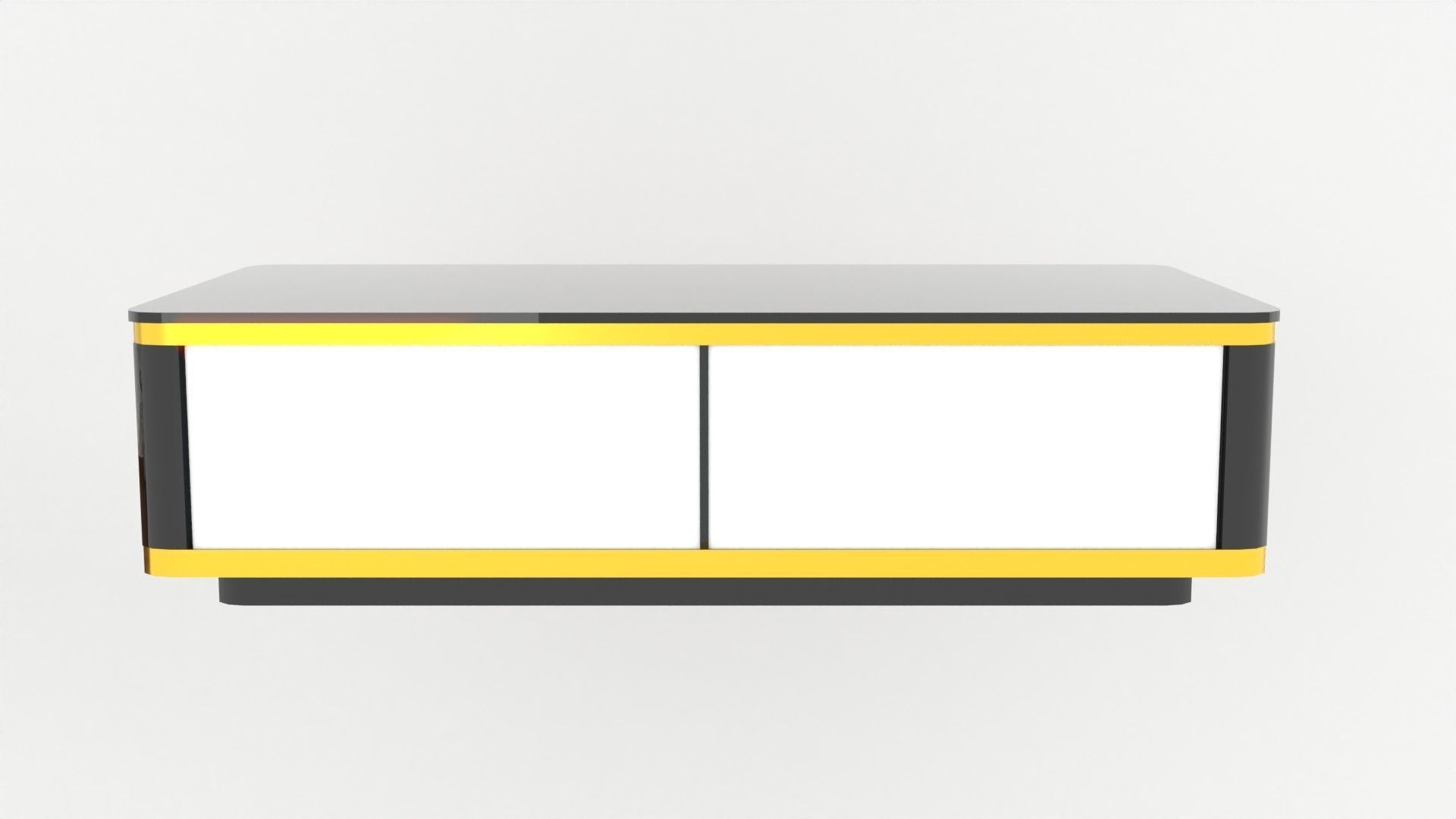 coffee table collection Low-poly 3D model_3