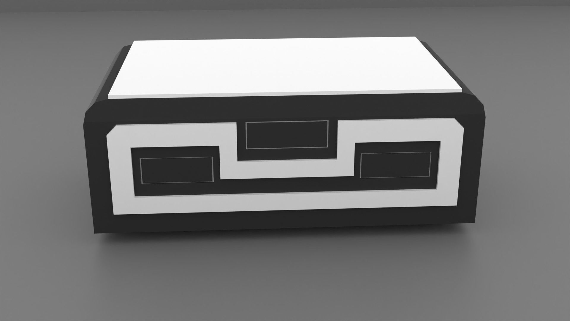coffee table collection Low-poly 3D model_10