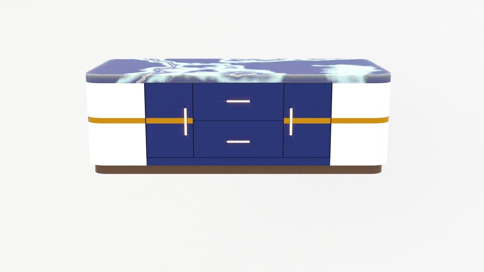 coffee table collection Low-poly 3D model_19