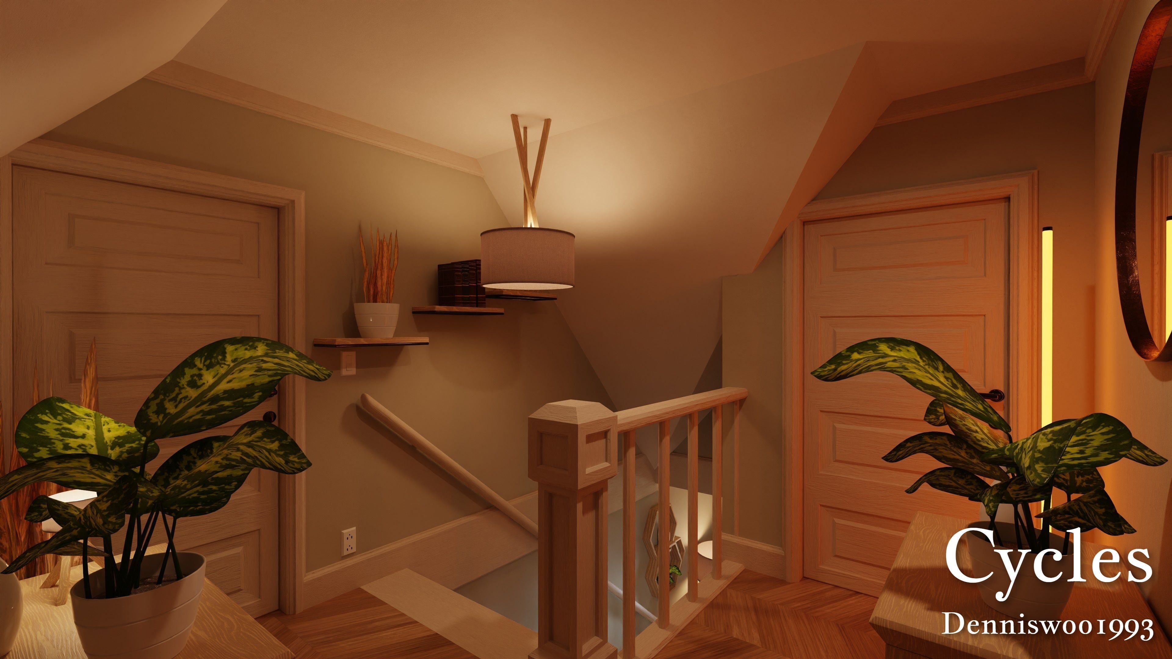 Modular Classic Style American House 12 Low-poly 3D model_22