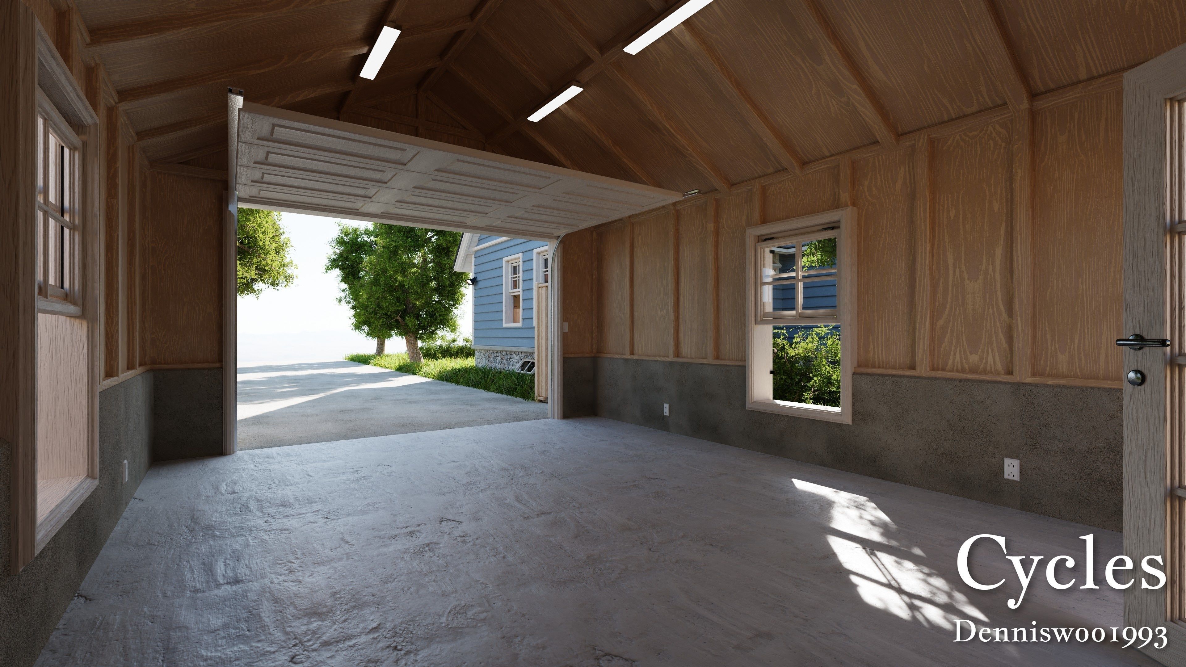 Modular Classic Style American House 12 Low-poly 3D model_15