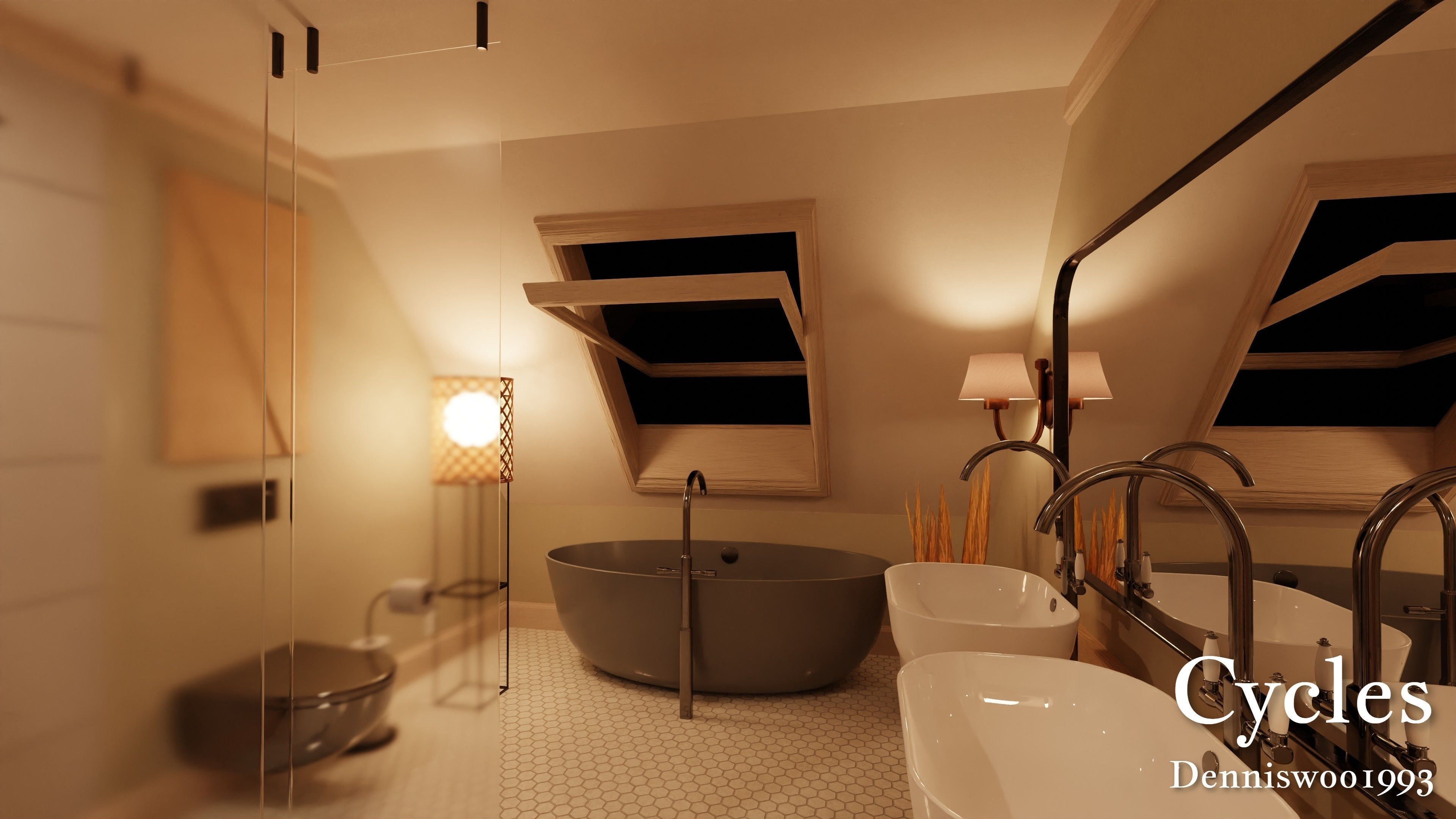 Modular Classic Style American House 12 Low-poly 3D model_29