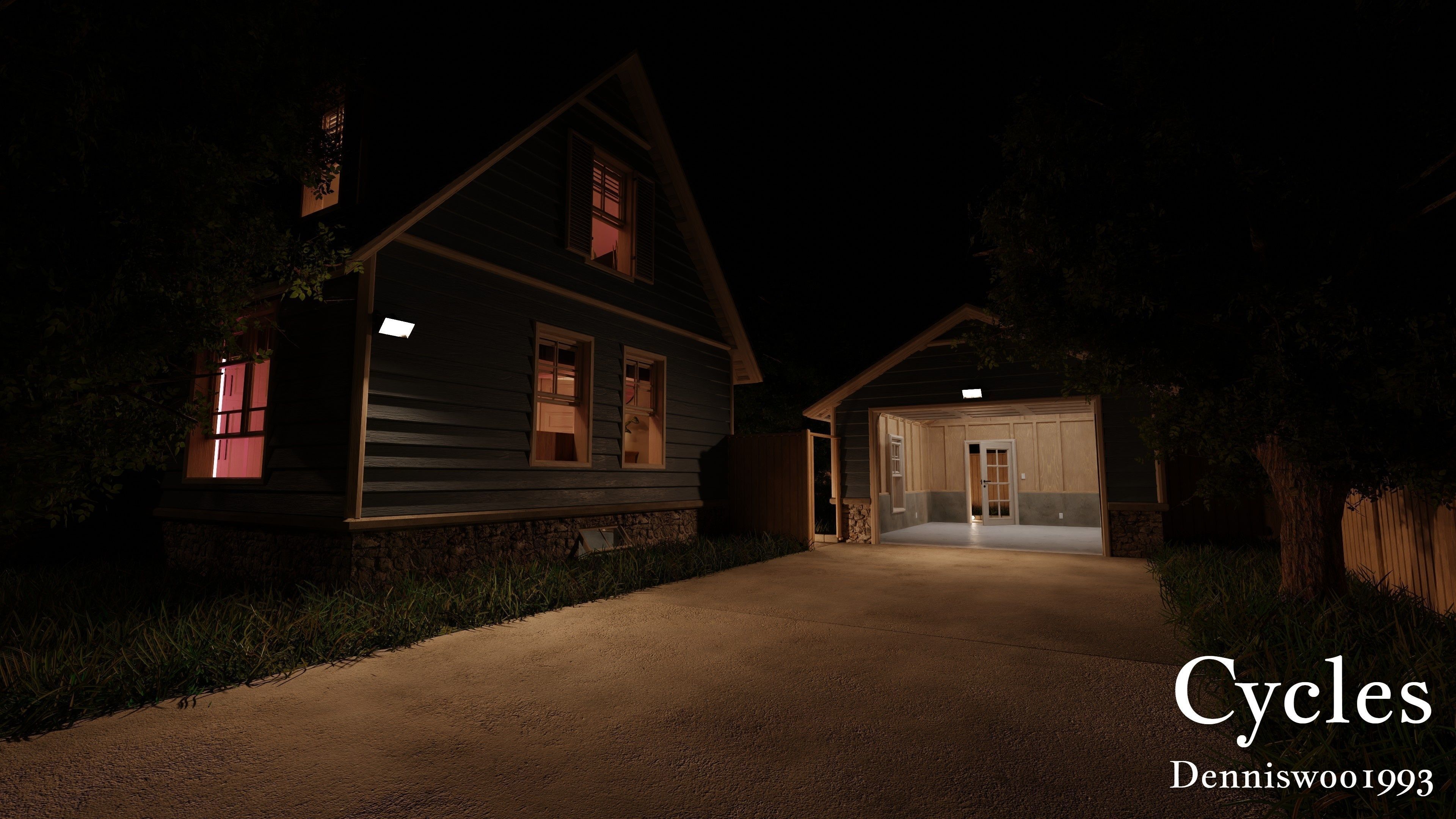 Modular Classic Style American House 12 Low-poly 3D model_30