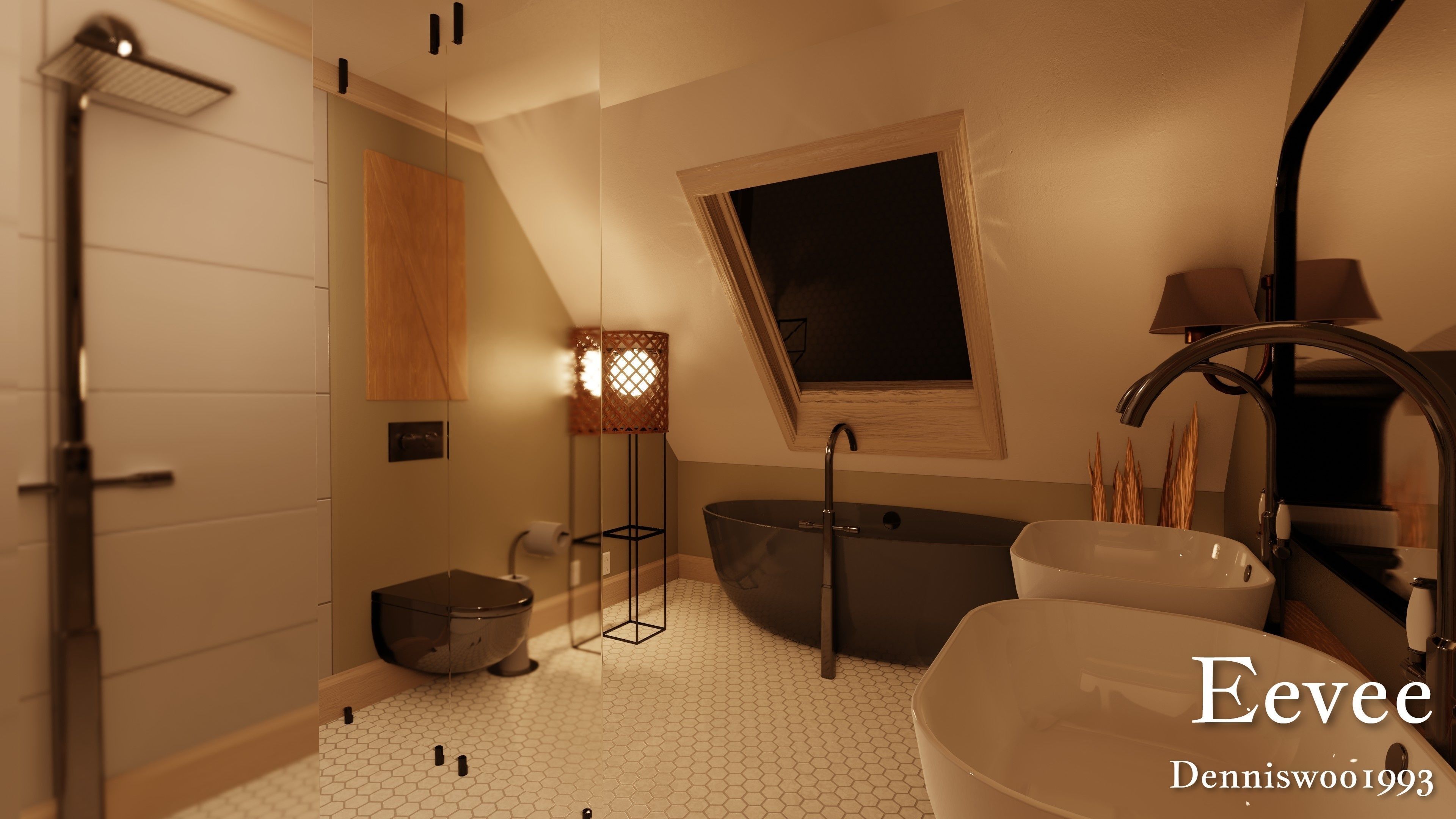 Modular Classic Style American House 12 Low-poly 3D model_46