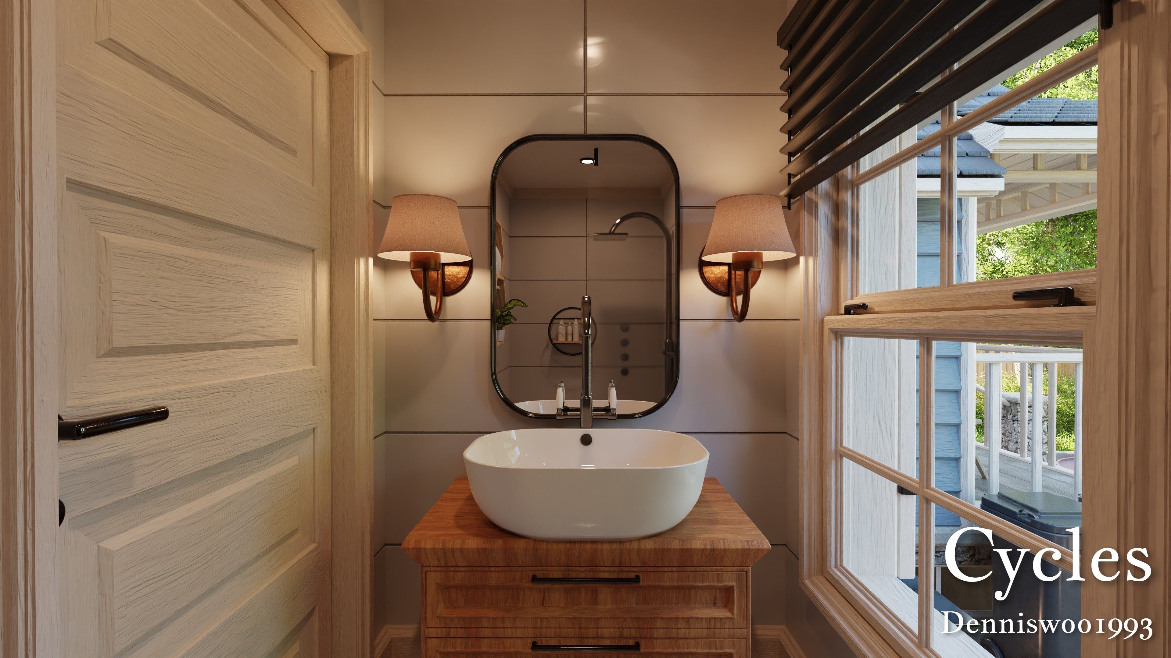 Modular Classic Style American House 12 Low-poly 3D model_12