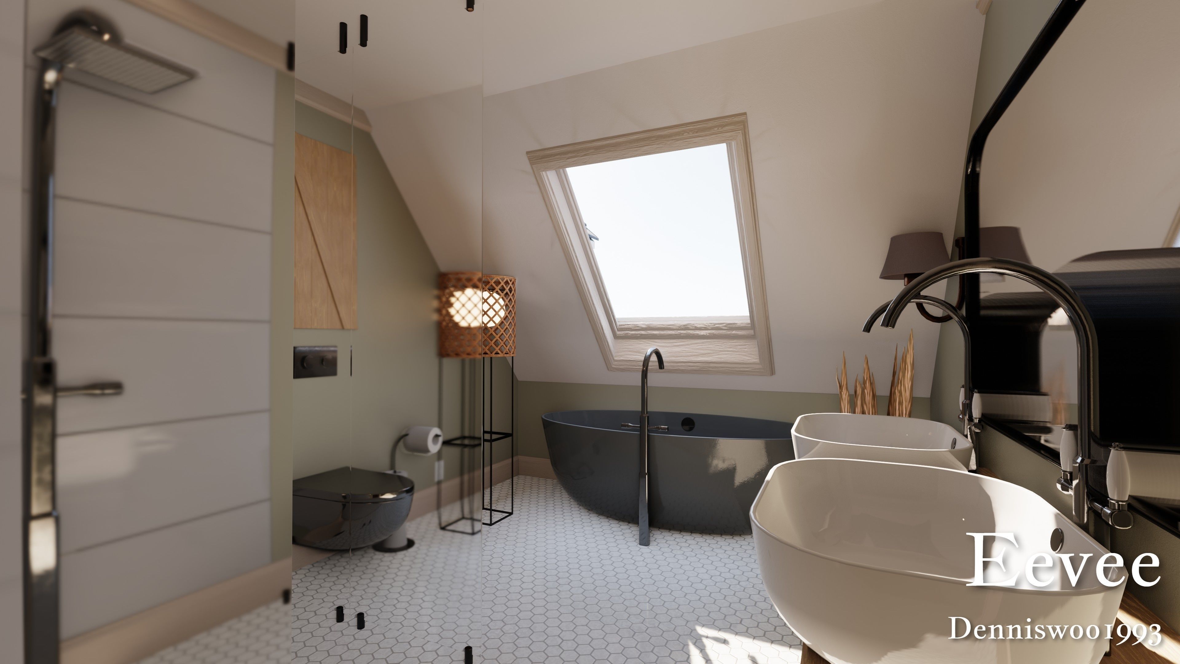 Modular Classic Style American House 12 Low-poly 3D model_39