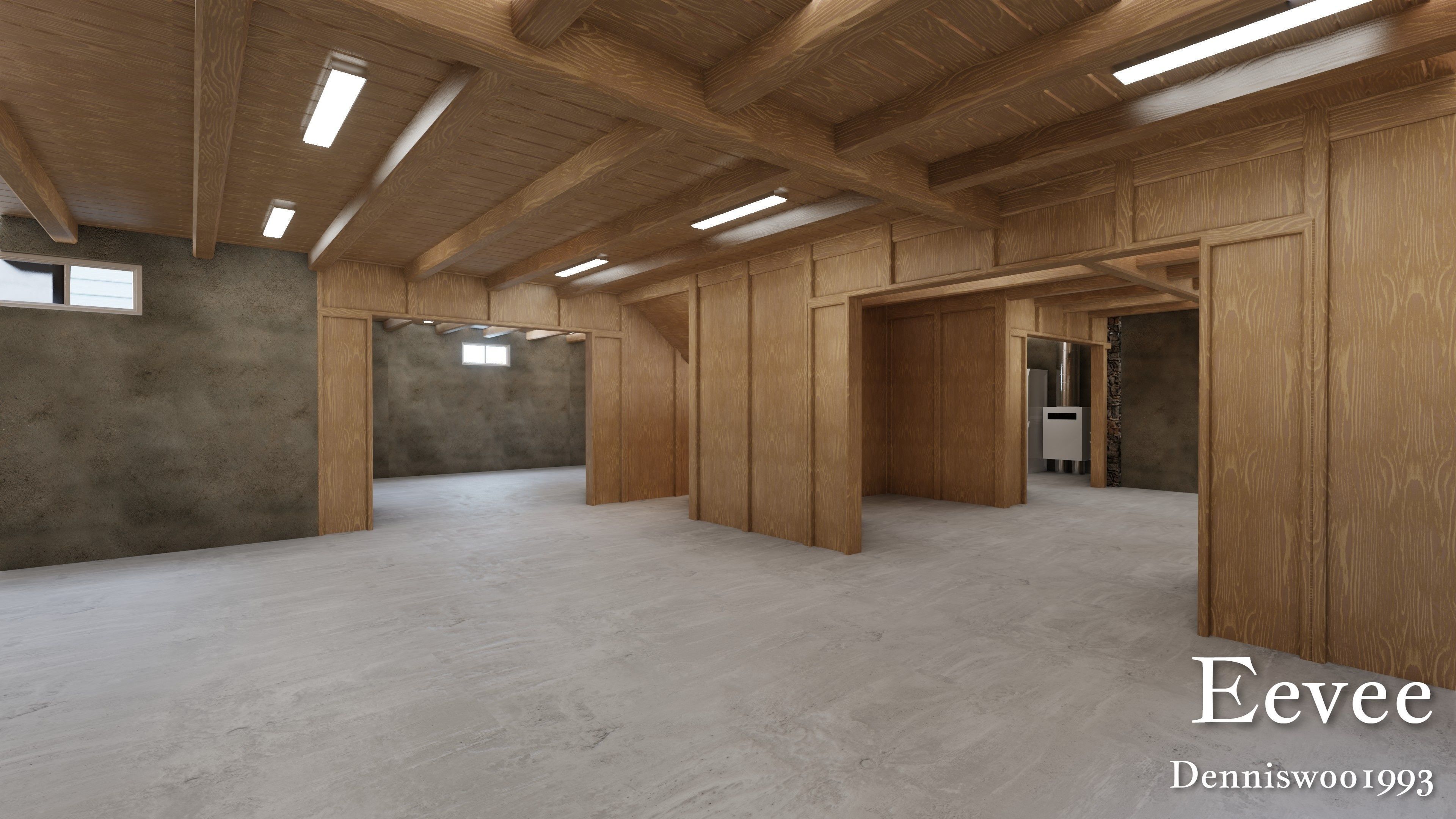 Modular Classic Style American House 12 Low-poly 3D model_35