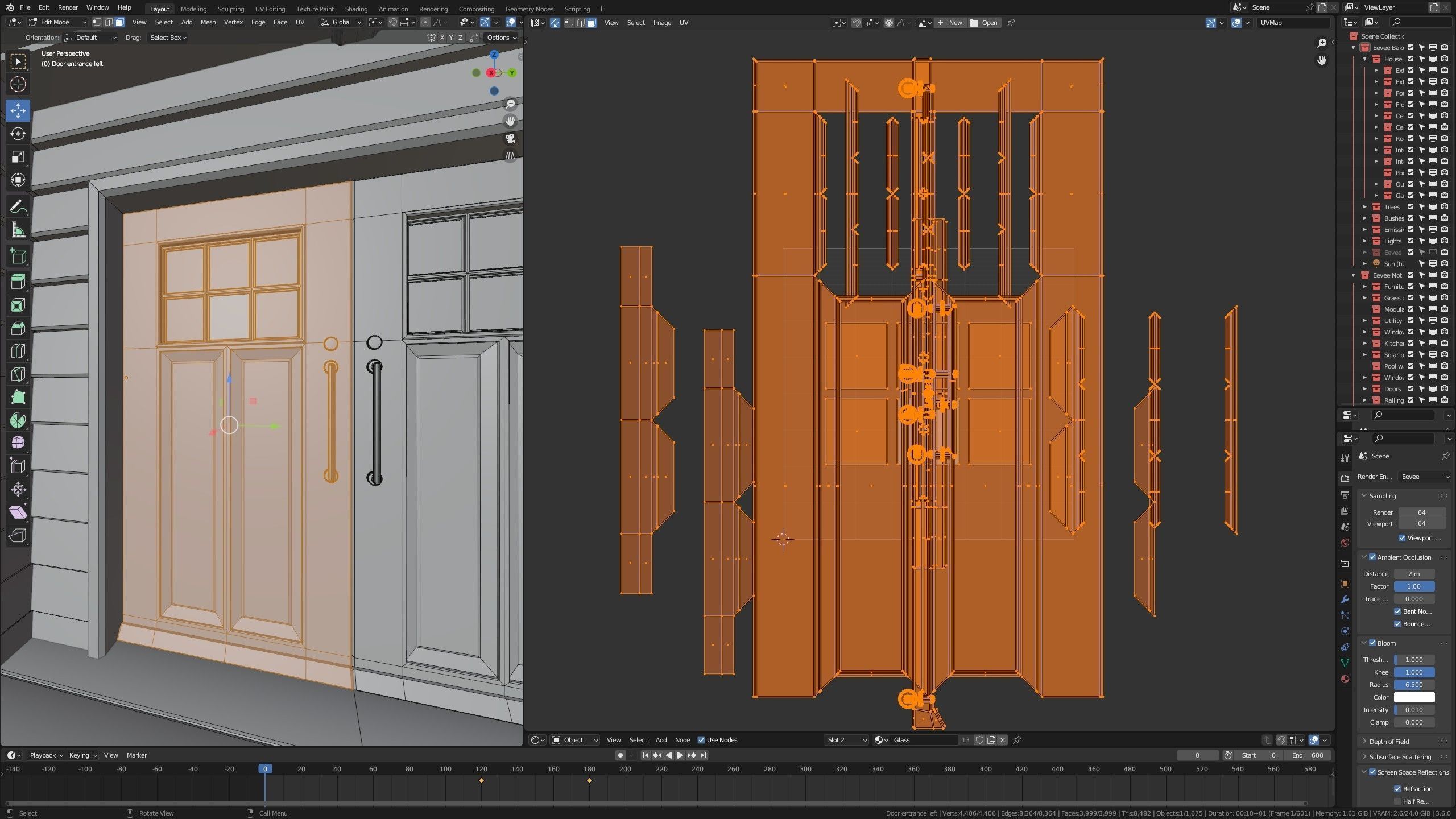 Modular Classic Style American House 12 Low-poly 3D model_51