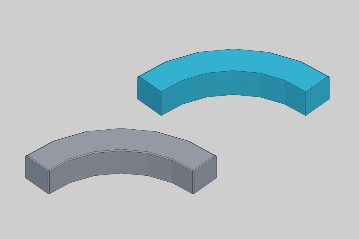 property boundary block-Planting mass block Low-poly 3D model_9