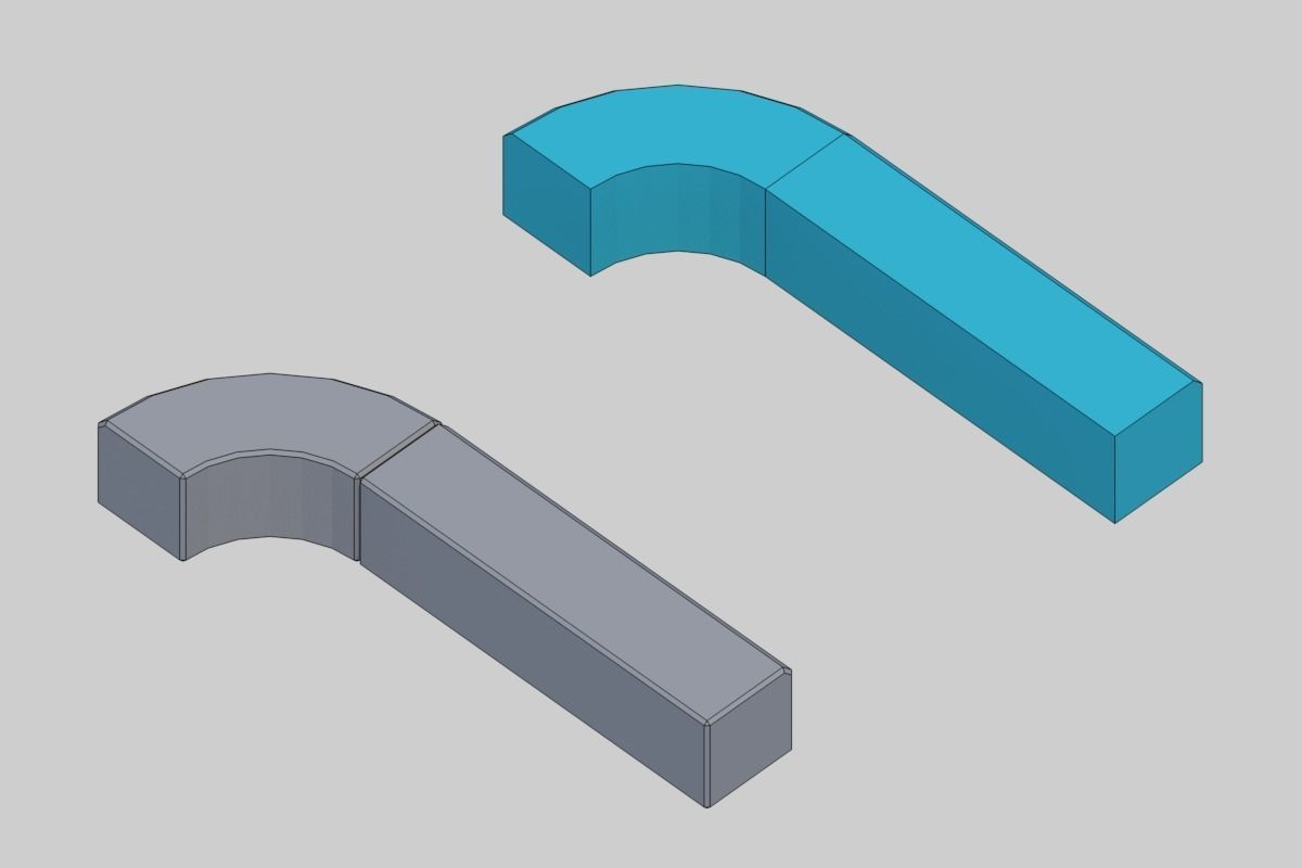 property boundary block-Planting mass block Low-poly 3D model_5