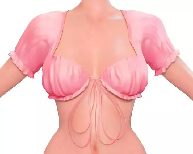 Summer top Low-poly 3D model