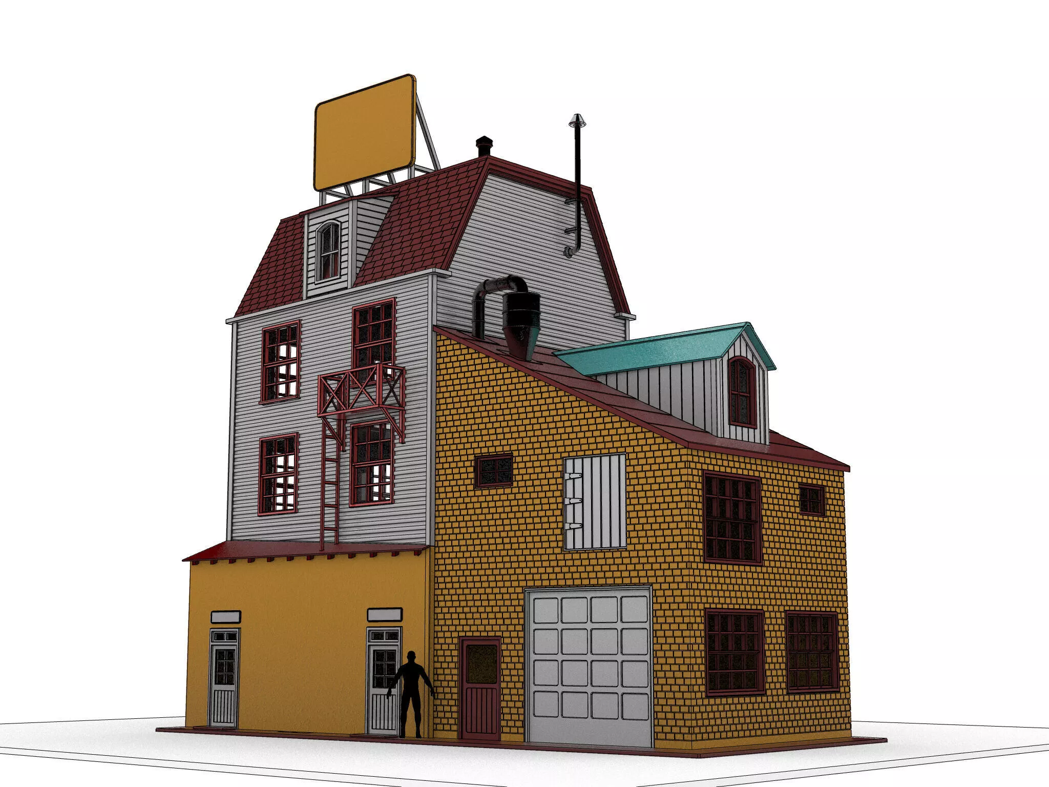 HO scale plumbing supply house 1 87 scale 3D print model