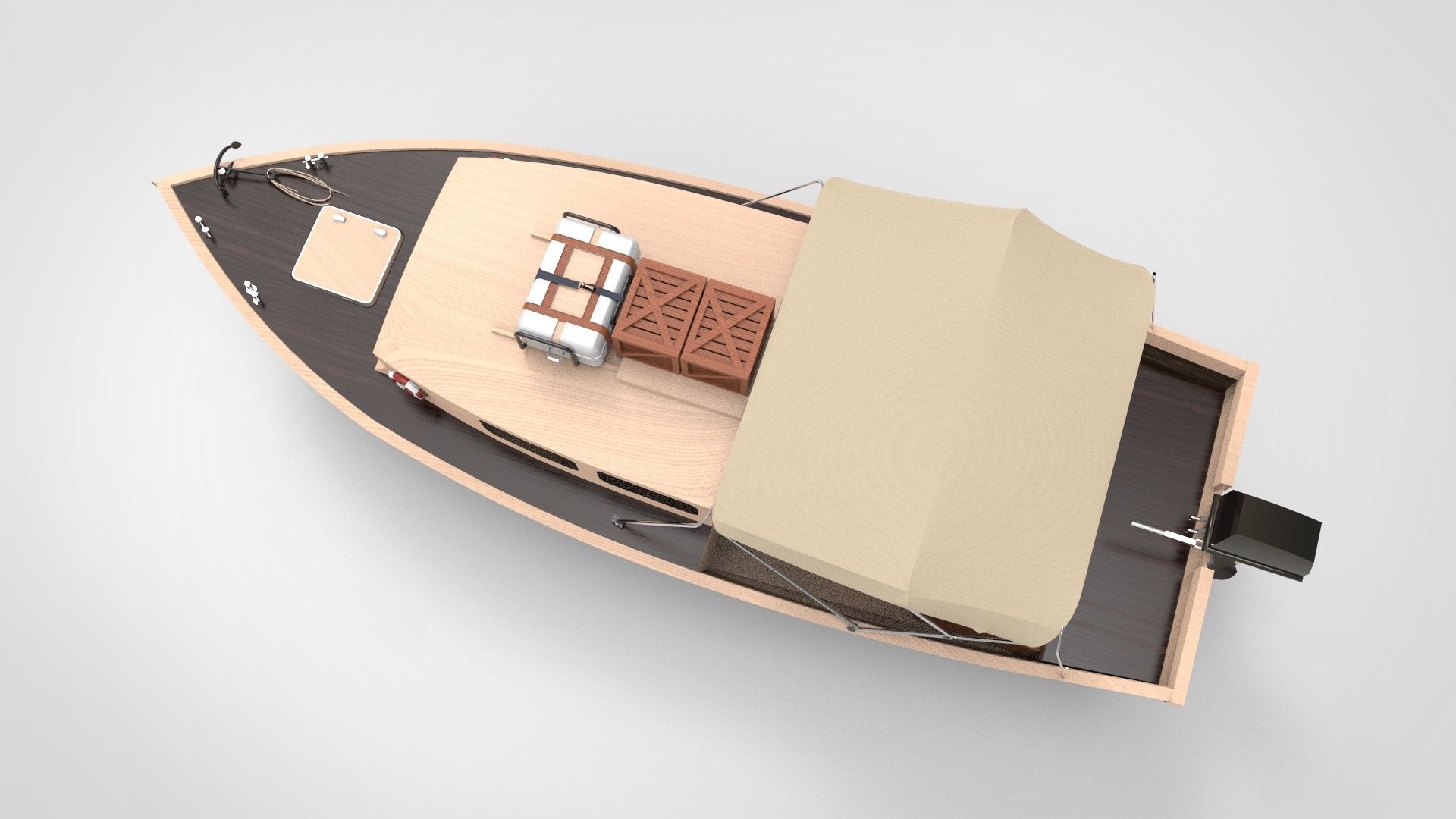 river ship 3D model_1