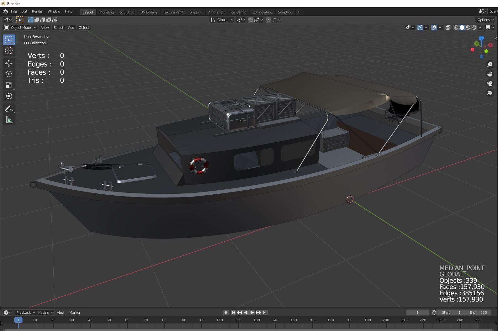 river ship 3D model_3