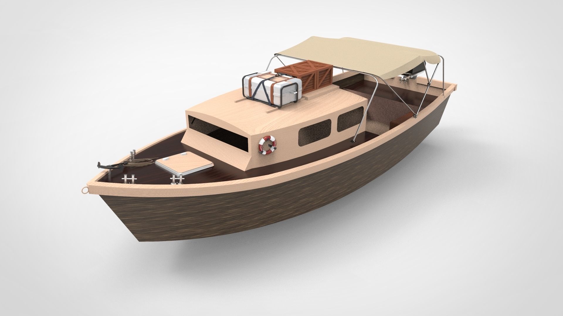 river ship 3D model_4