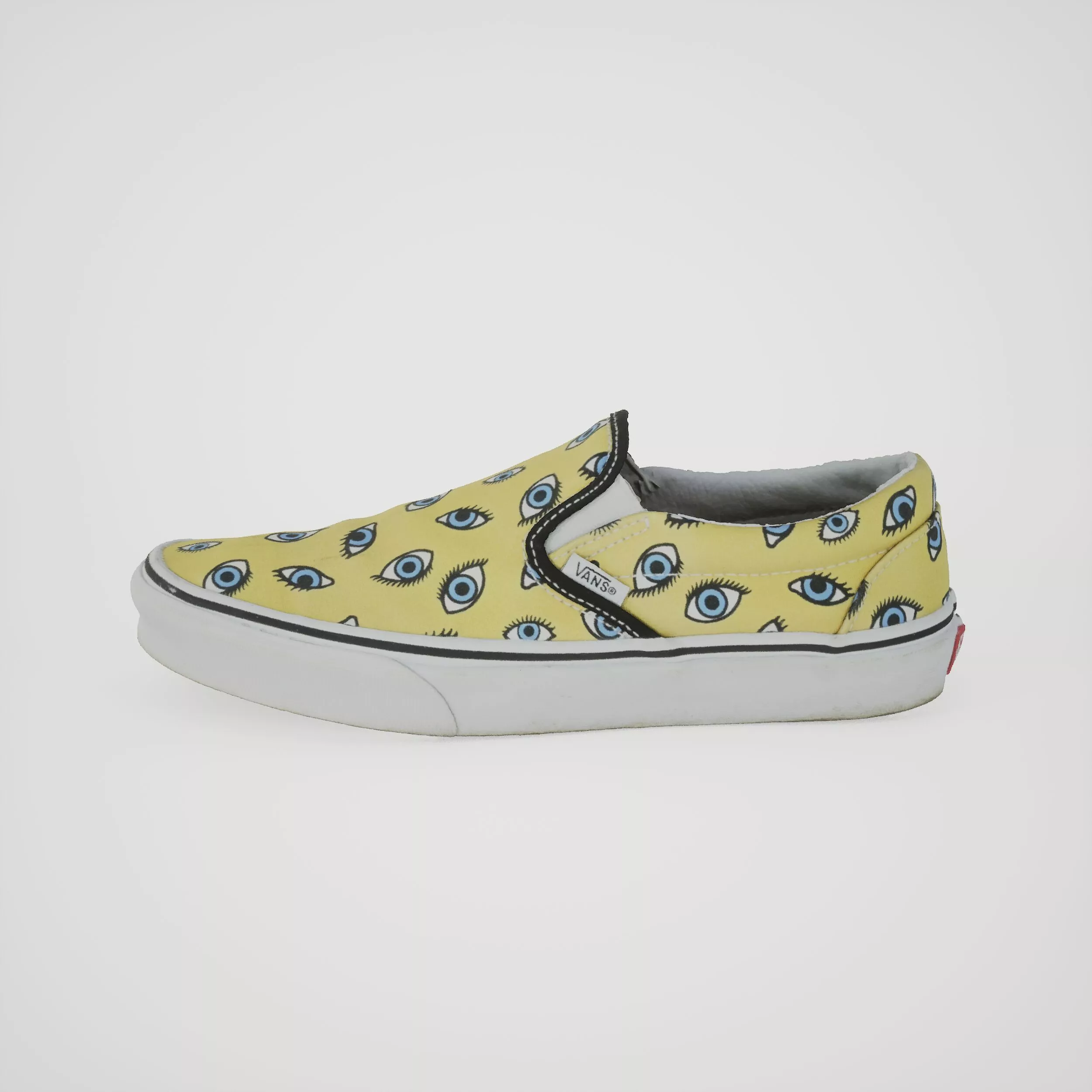 Yellow Eye-Pattern Sneakers Slip-on Shoe 3D model