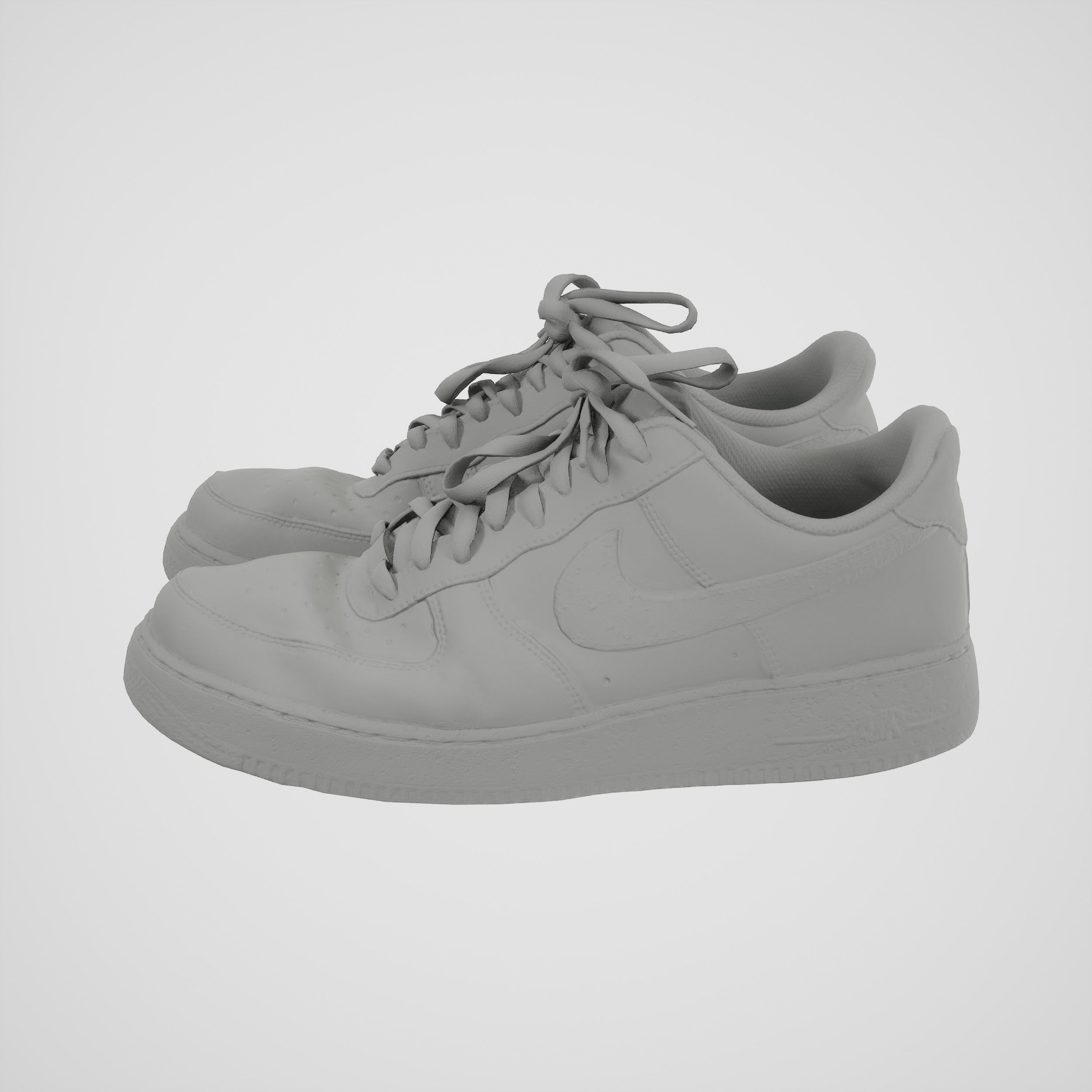 Game-ready Old Sneakers Low-poly 3D model_7