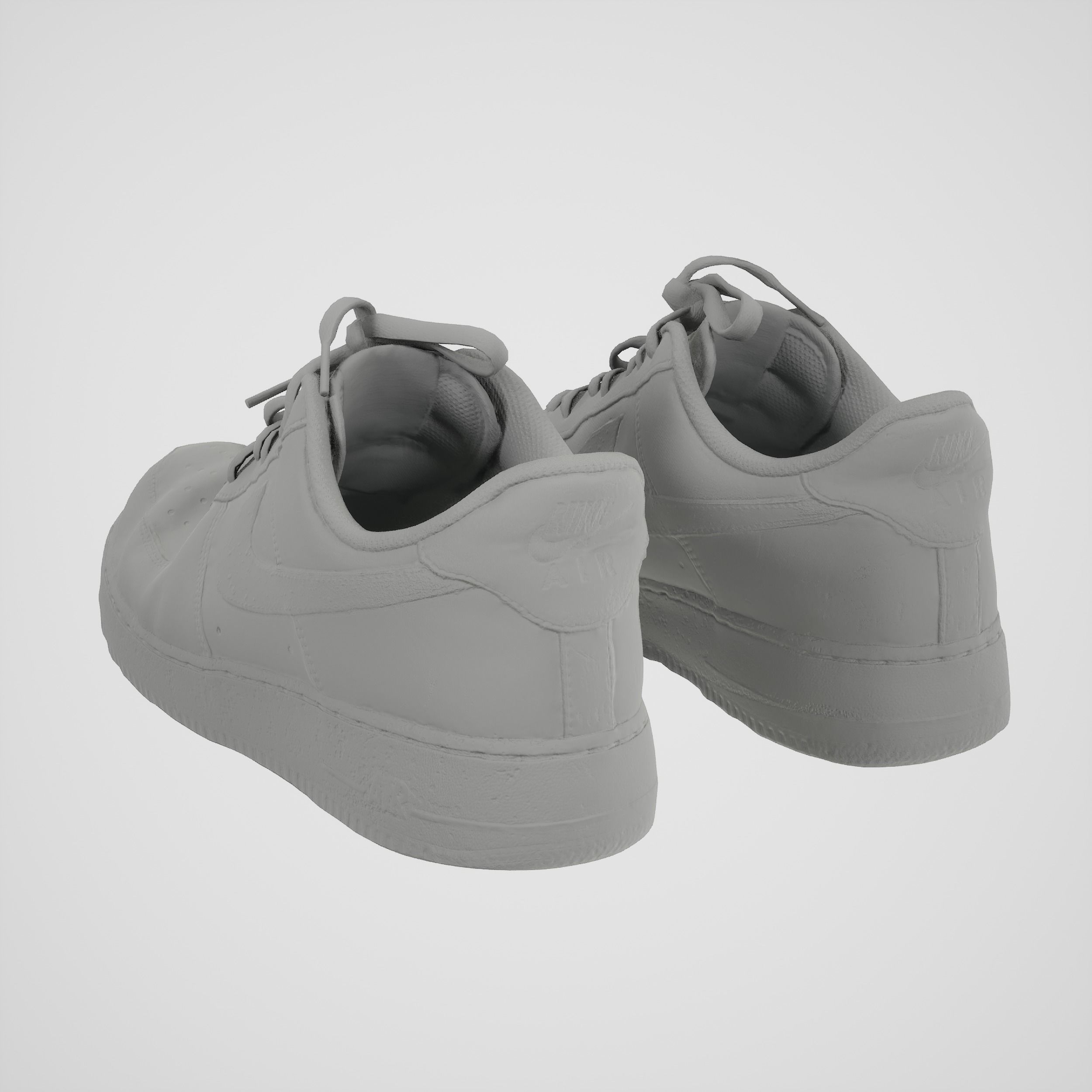 Game-ready Old Sneakers Low-poly 3D model_8