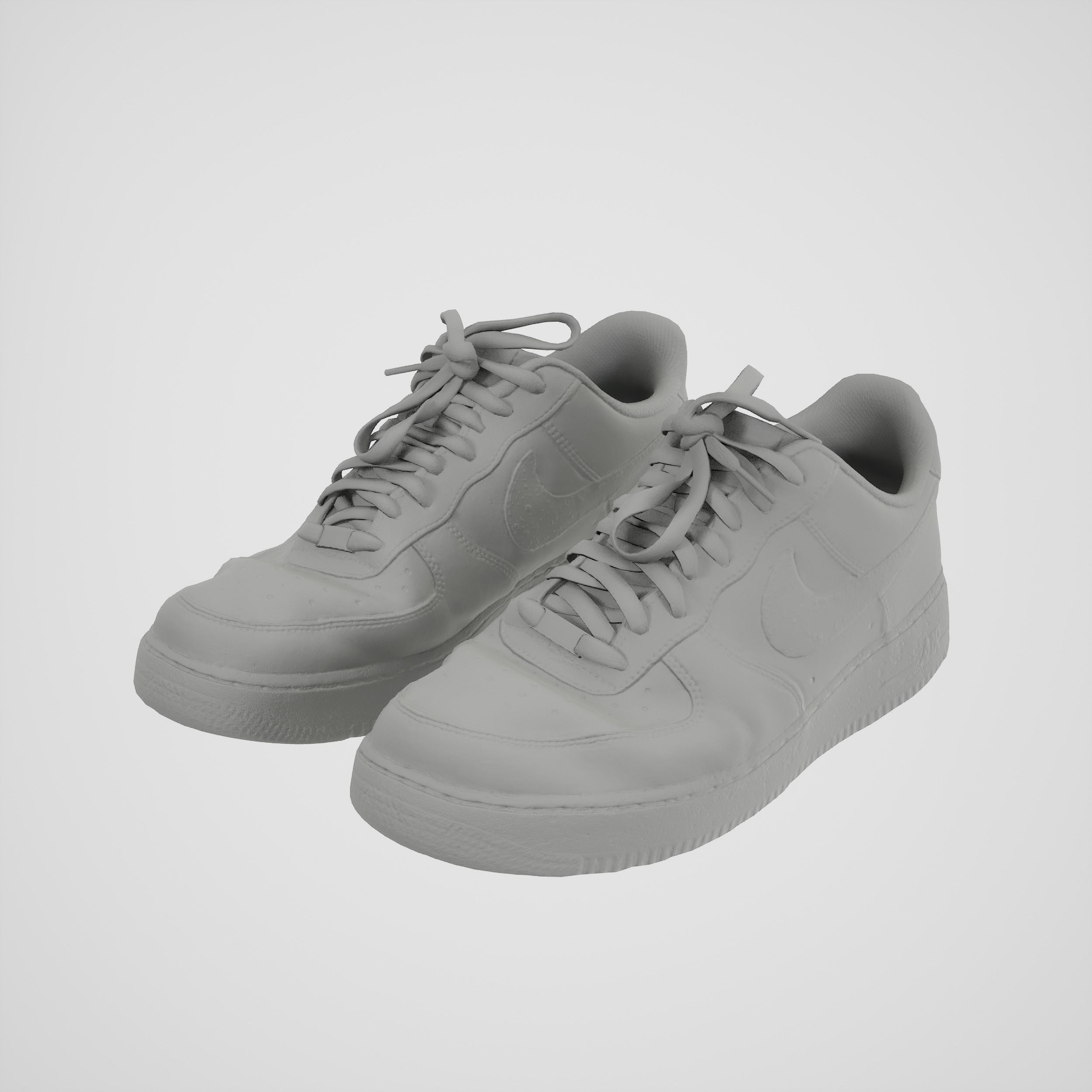Game-ready Old Sneakers Low-poly 3D model_6
