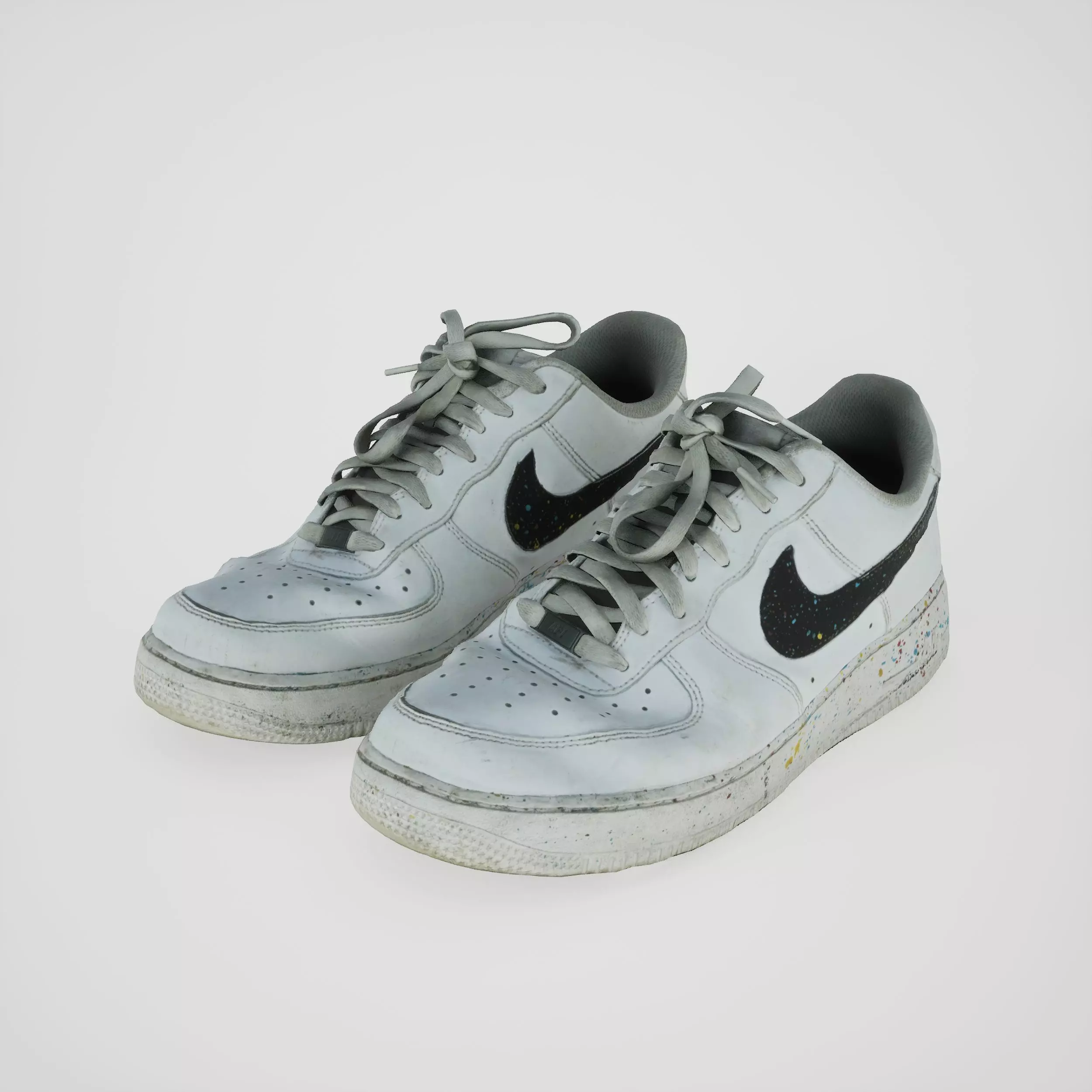 Game-ready Old Sneakers Low-poly 3D model_0