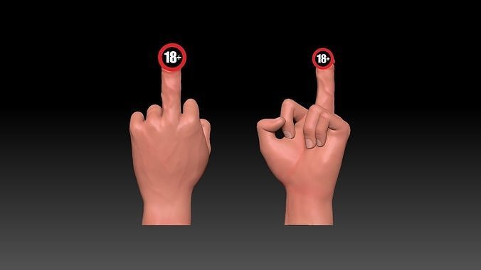 Middle Finger 3D print model
