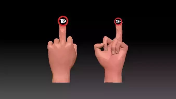Middle Finger 3D print model