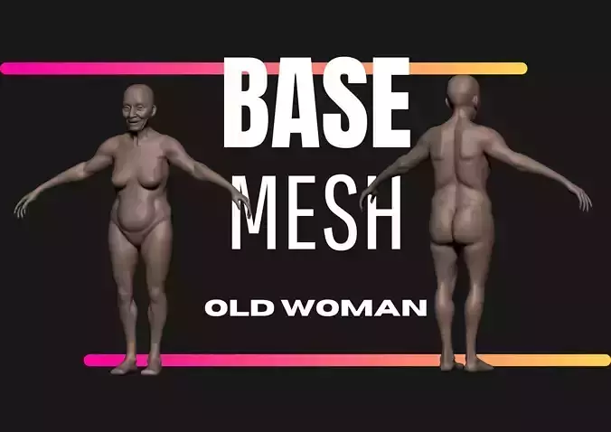 Old Woman Base Mesh 3D model