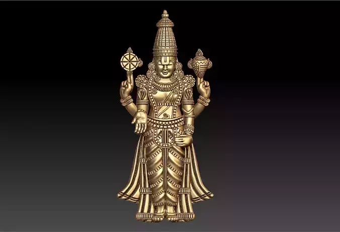 PERUMAL  BALAJI PENDENT 3D print model