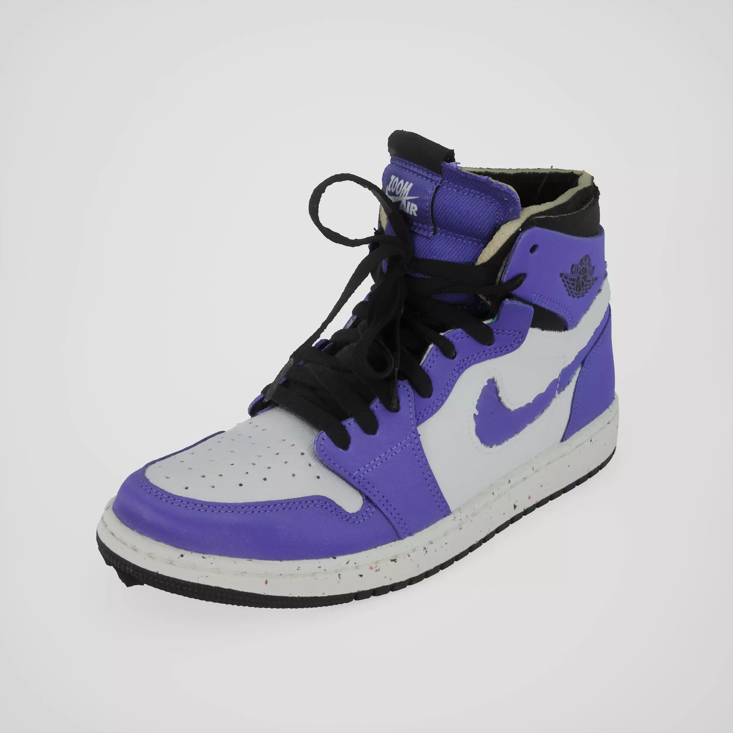 Purple Sneakers Basketball Shoes 3D model_0