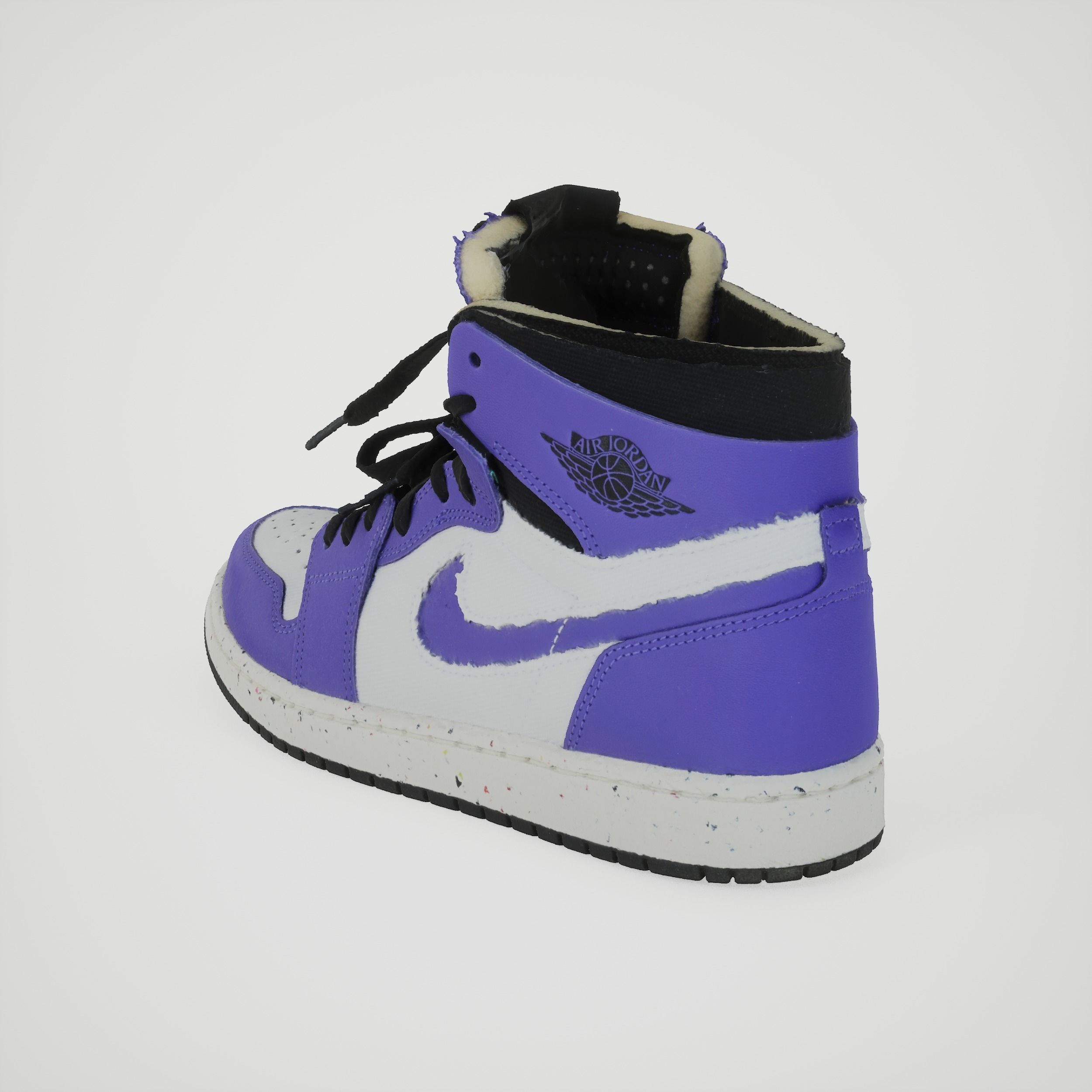 Purple Sneakers Basketball Shoes 3D model_2