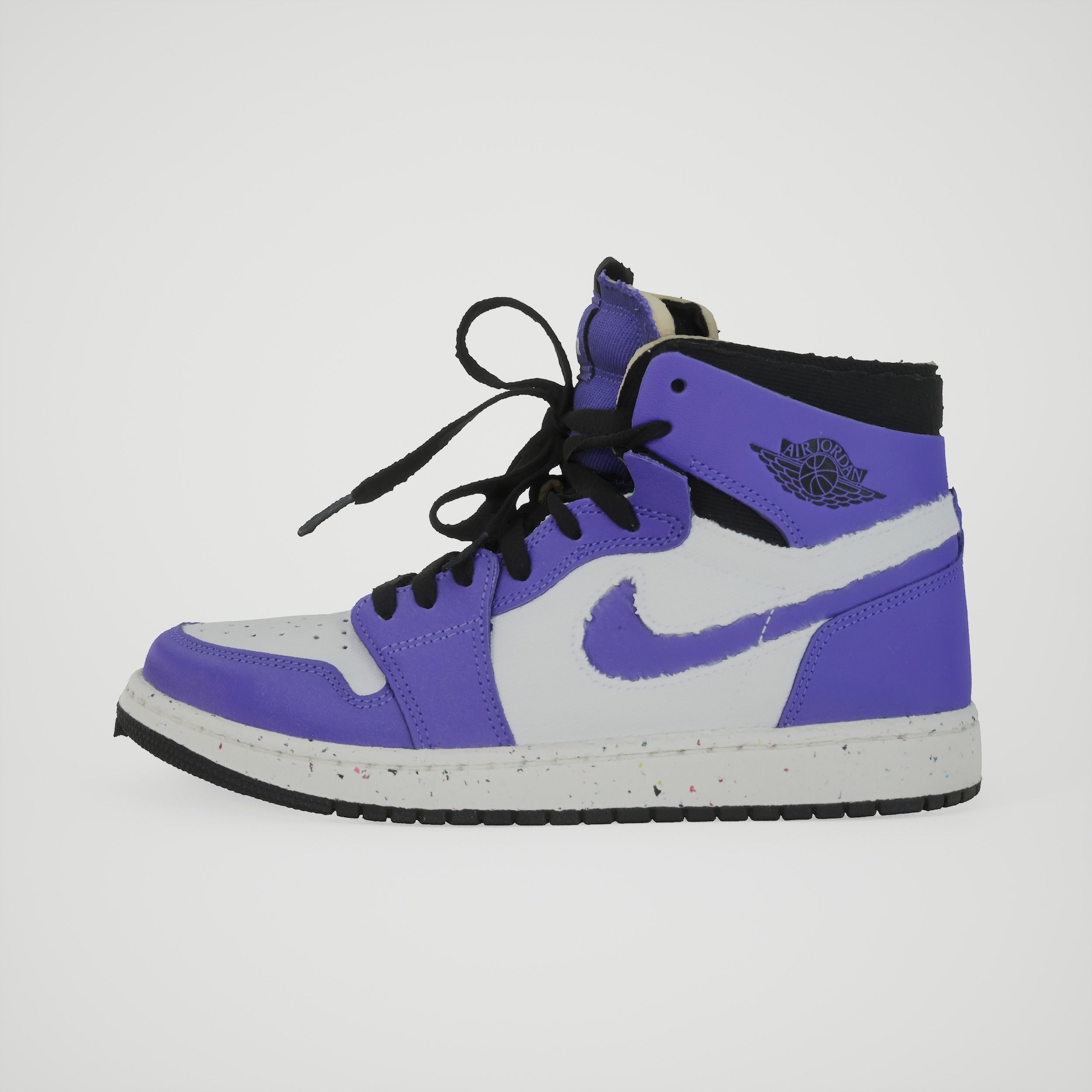 Purple Sneakers Basketball Shoes 3D model_1
