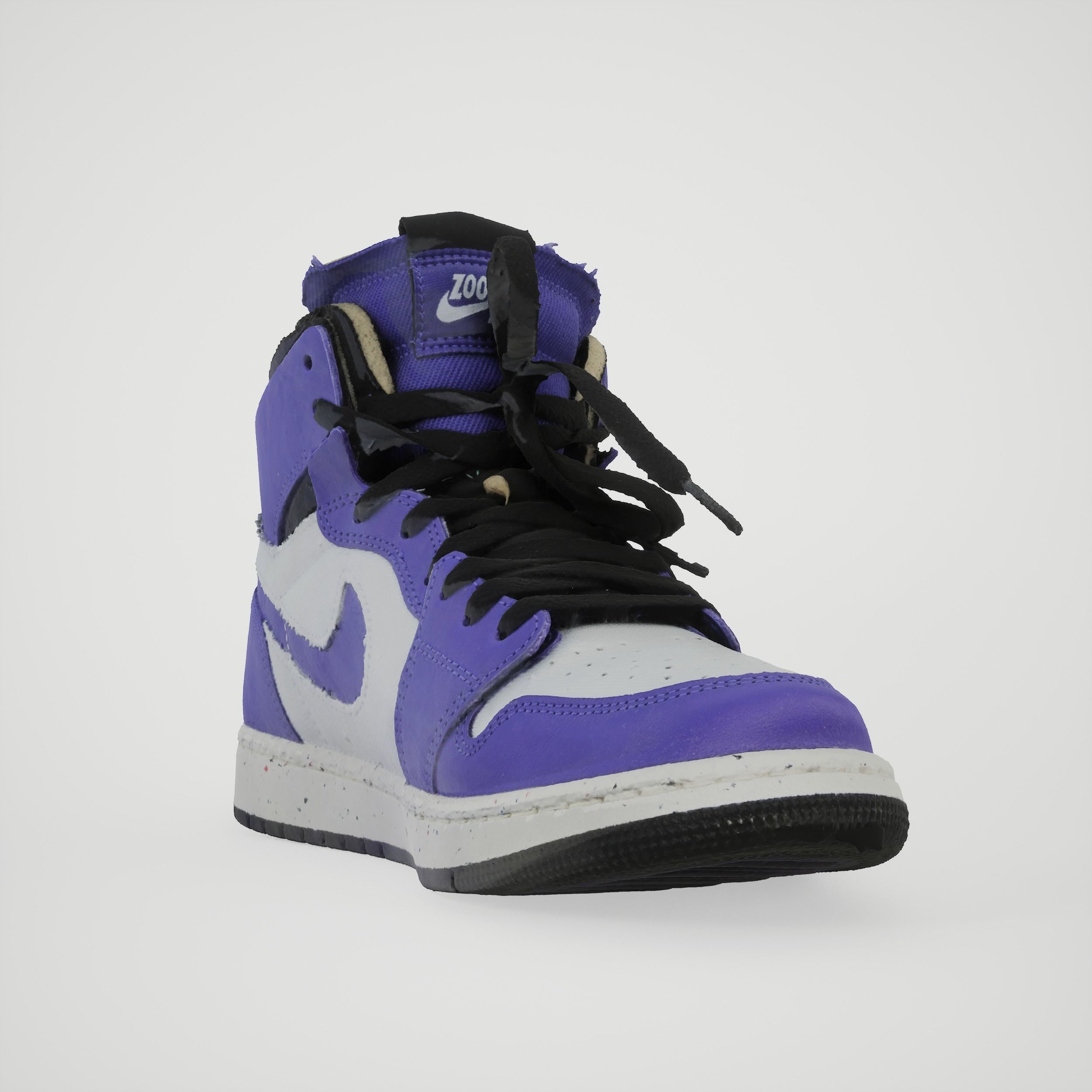 Purple Sneakers Basketball Shoes 3D model_4