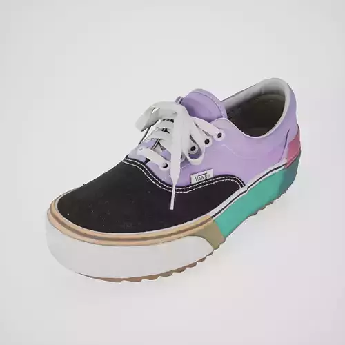 Purple Colored Sneakers 3D model