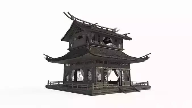 Ancient Asian architecture thatched palaces
