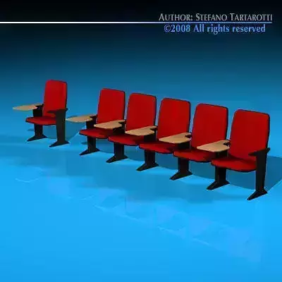 Lecture hall chairs 3D model
