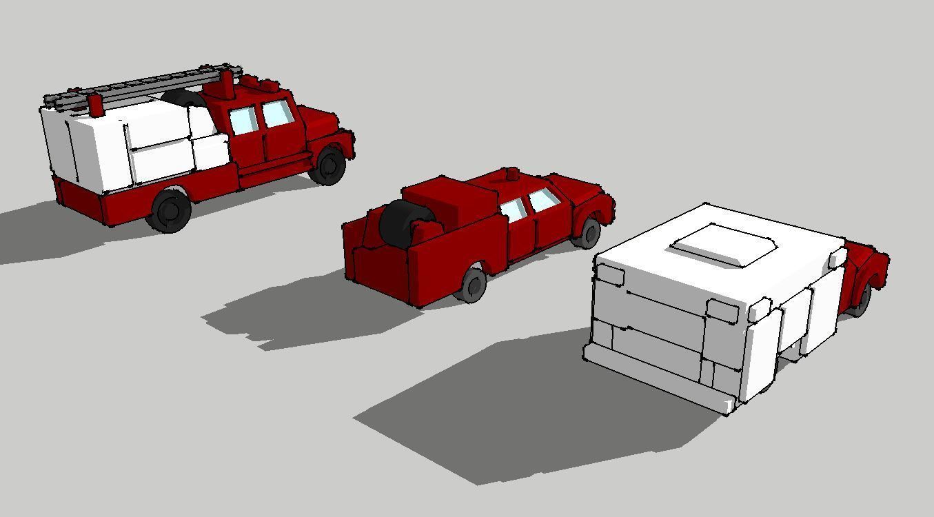 Wildland Fire Engine Truck Set by Outland Models 3D Printable 3D print model_2