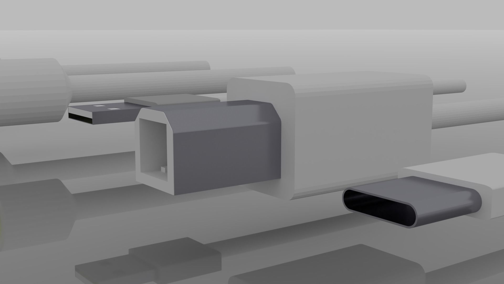 Type of cable port  Free 3D model_1